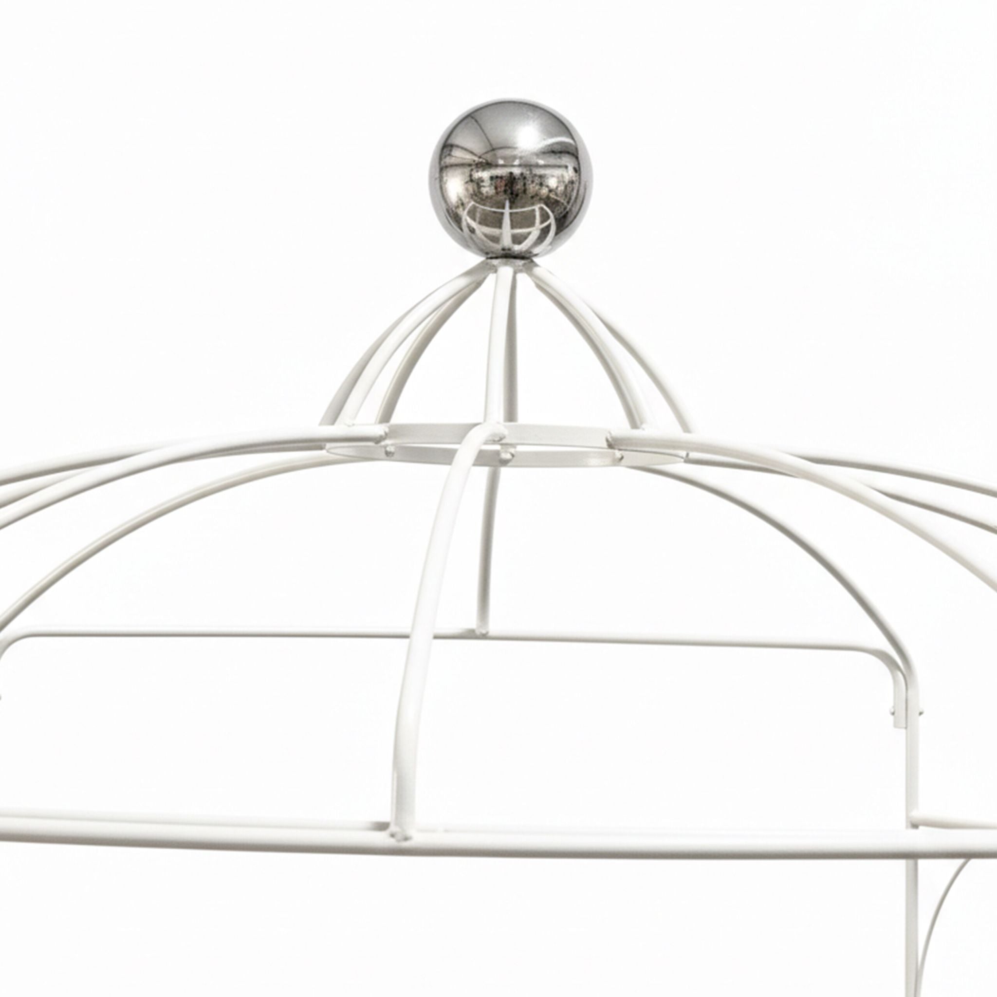 Rosenpavillon Metall Weiss-Silber von Relaxdays