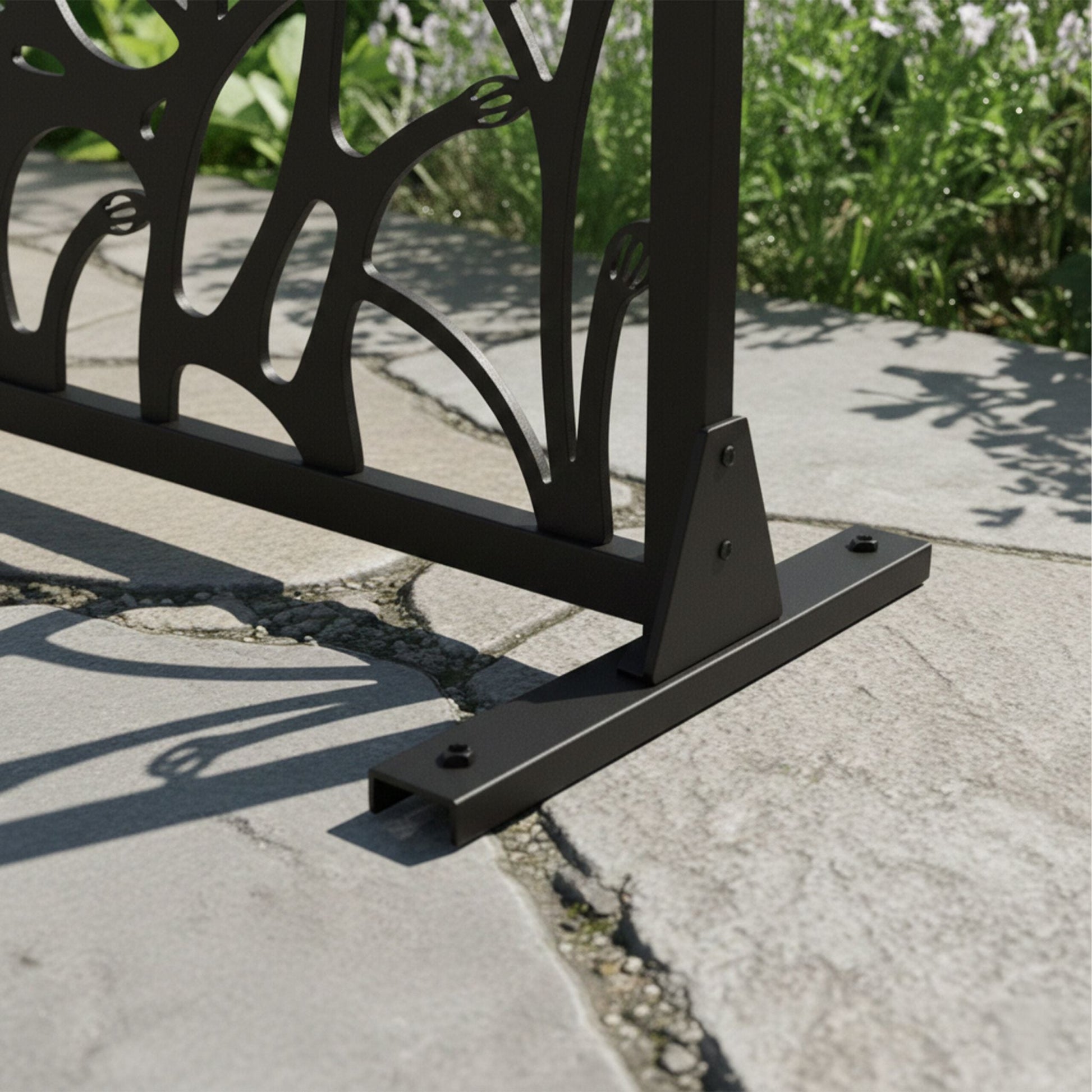 Sichtschutz für Garten Rankenmotiv Schwarz von Relaxdays