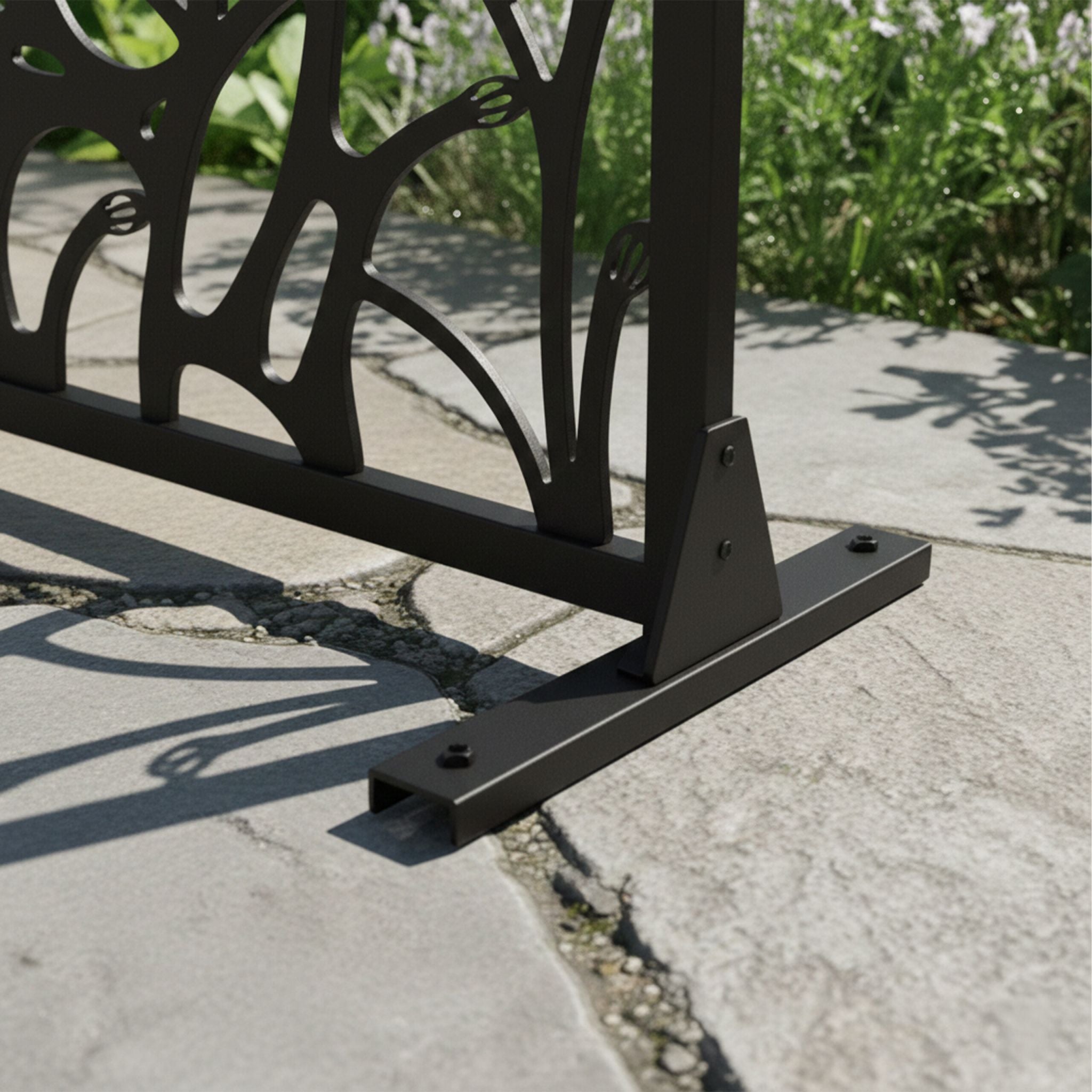 Sichtschutz für Garten Rankenmotiv Schwarz von Relaxdays
