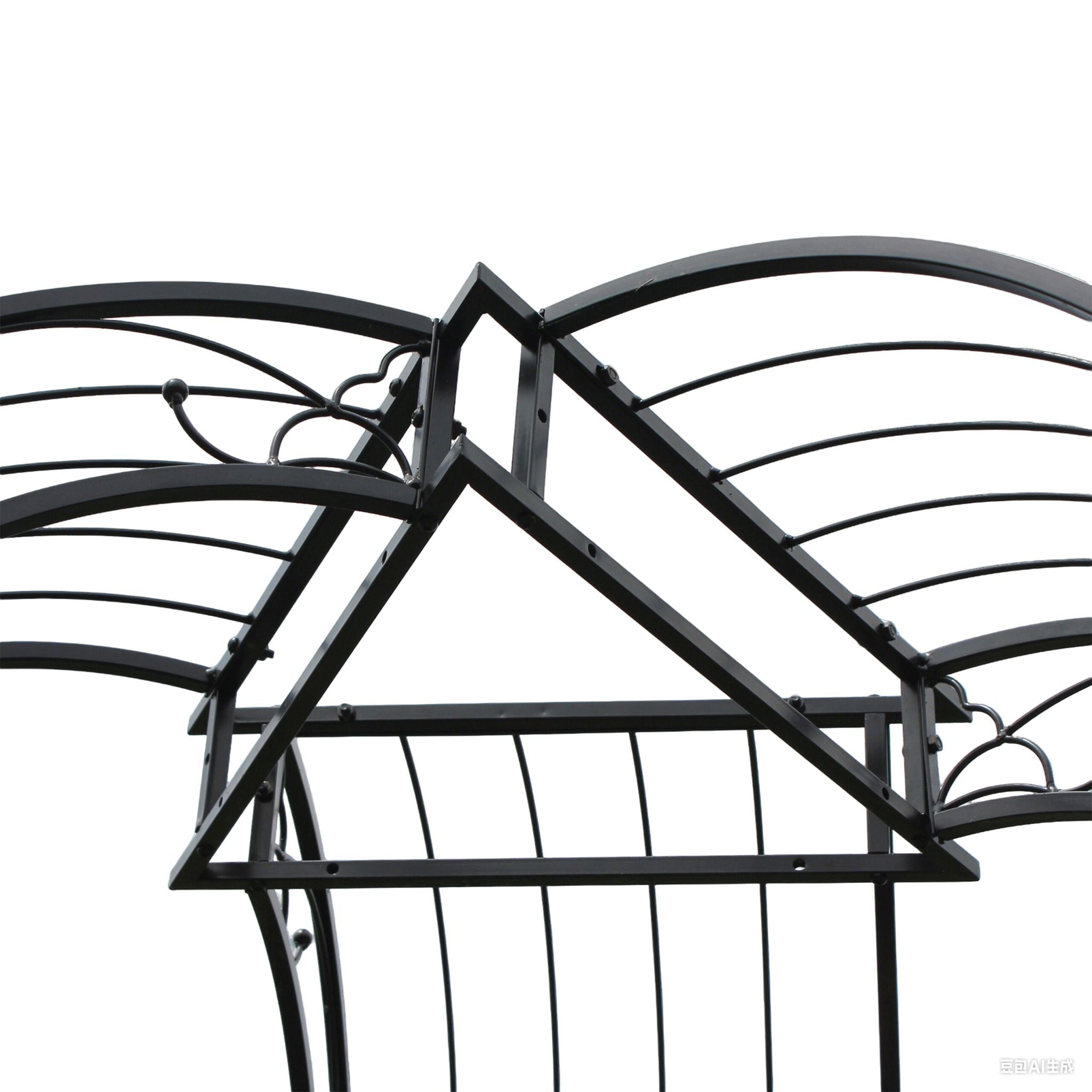 Rosenpavillon Metall Schwarz von Relaxdays