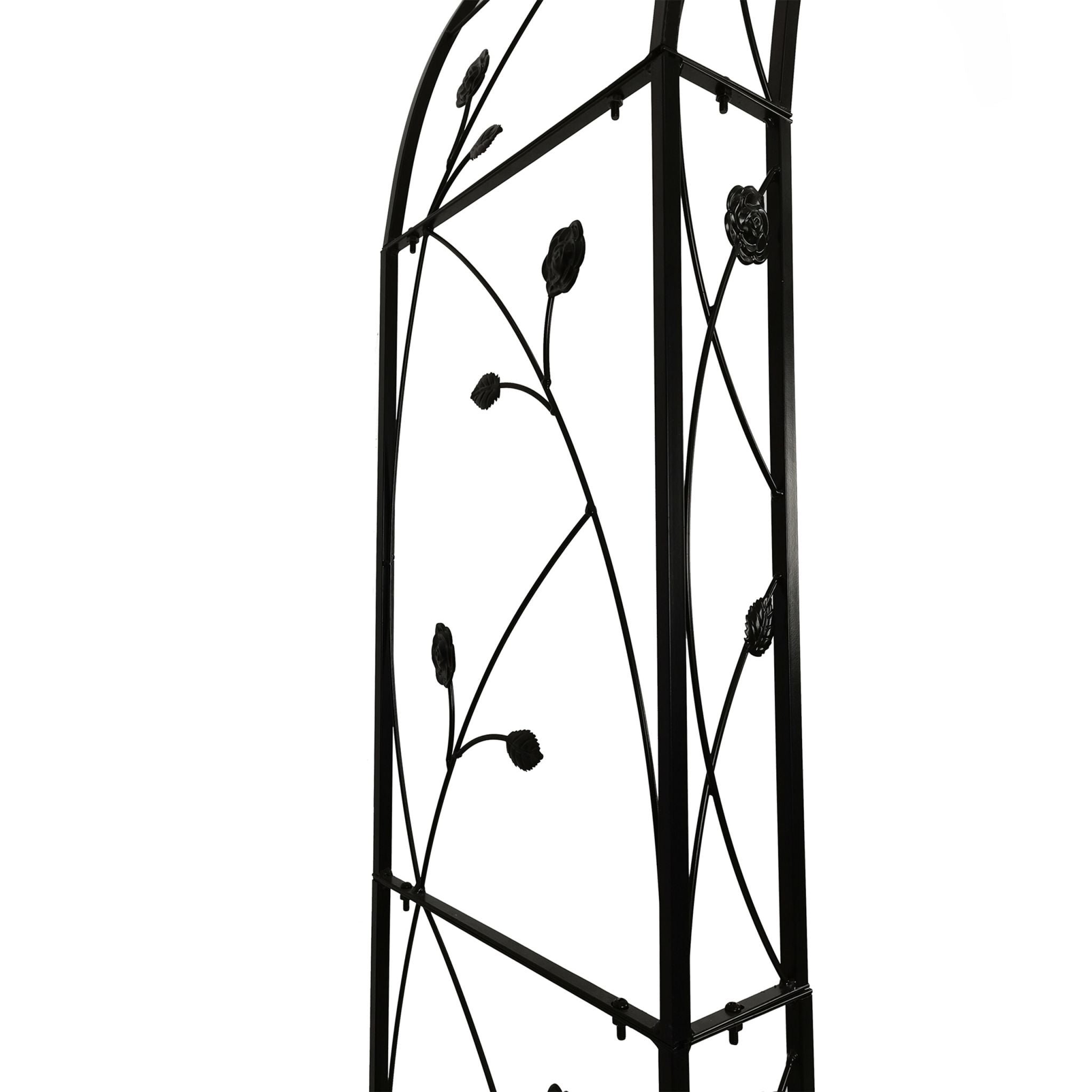 Rosenpavillon Metall Schwarz von Relaxdays