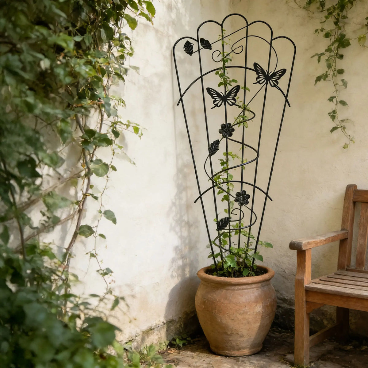 Rankgitter Schmetterling 2er-Set Schwarz von Relaxdays