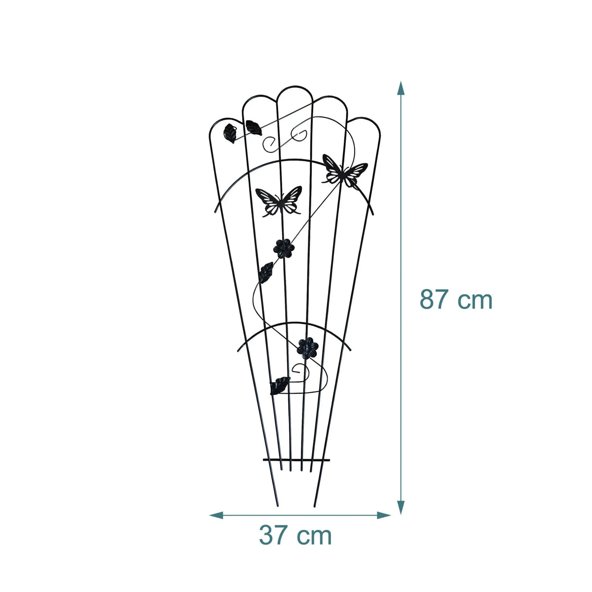 Rankgitter Schmetterling 2er-Set Schwarz von Relaxdays