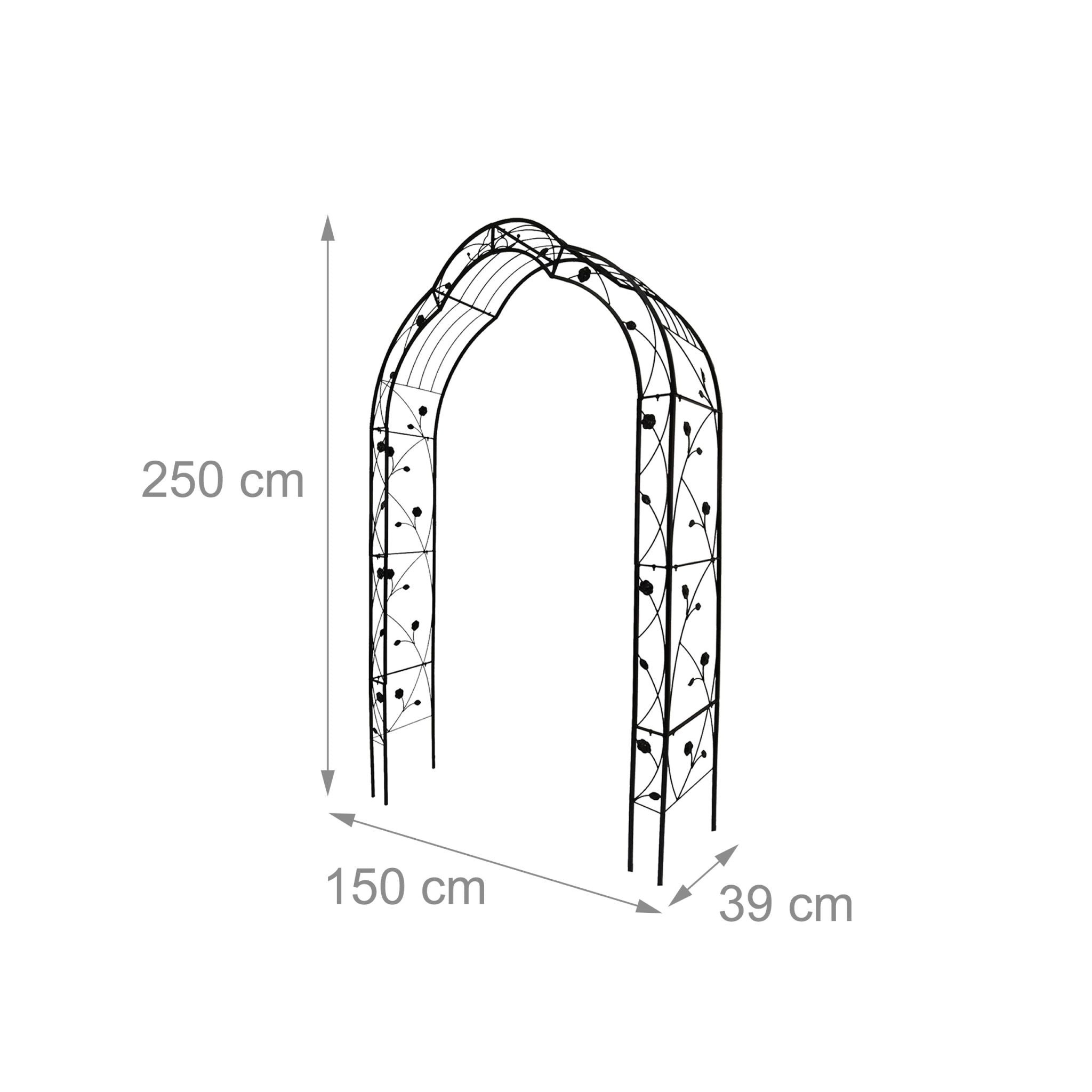 Modularer Rosenbogen 8 in 1 Schwarz