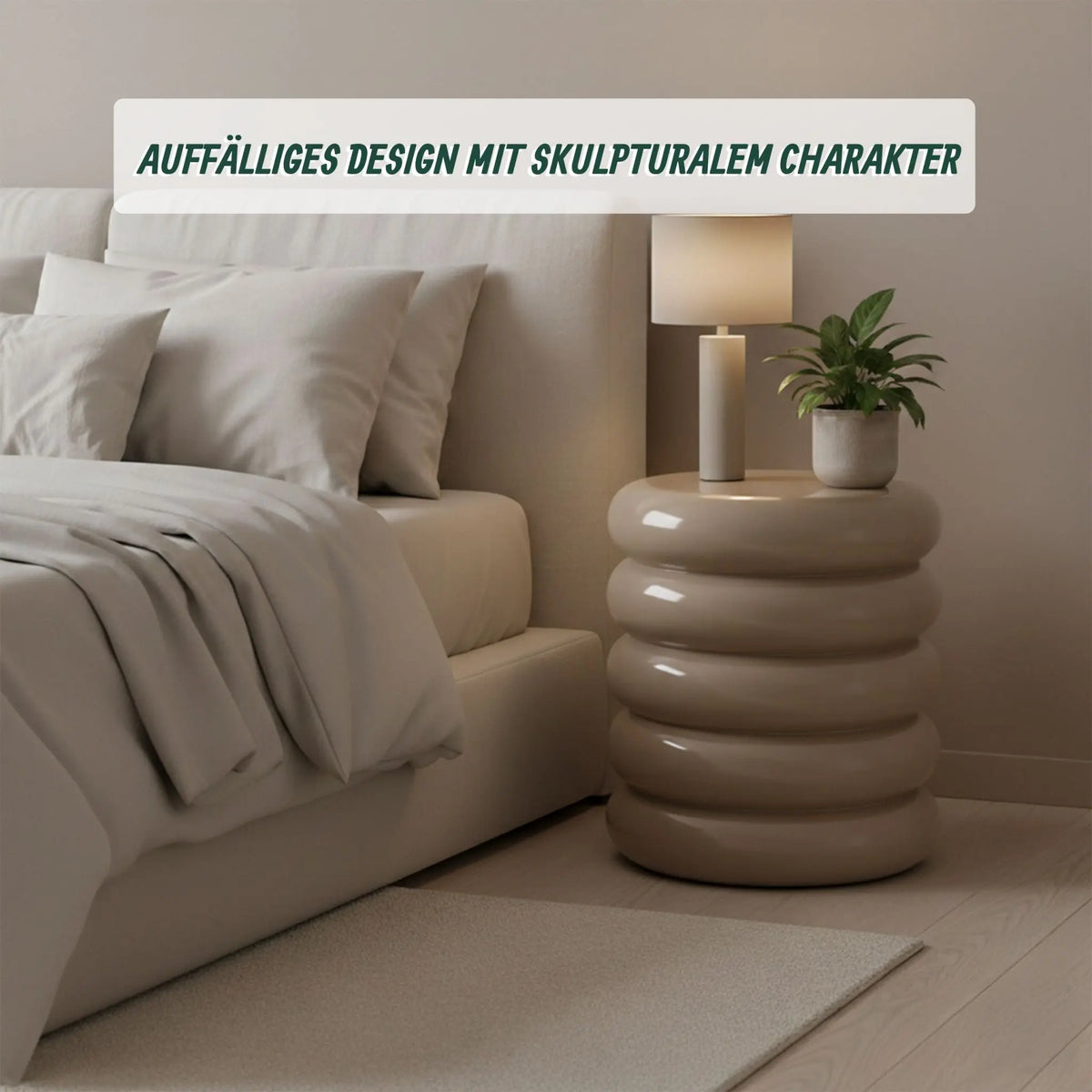 Beistelltisch Bubble-Design Beige von Relaxdays