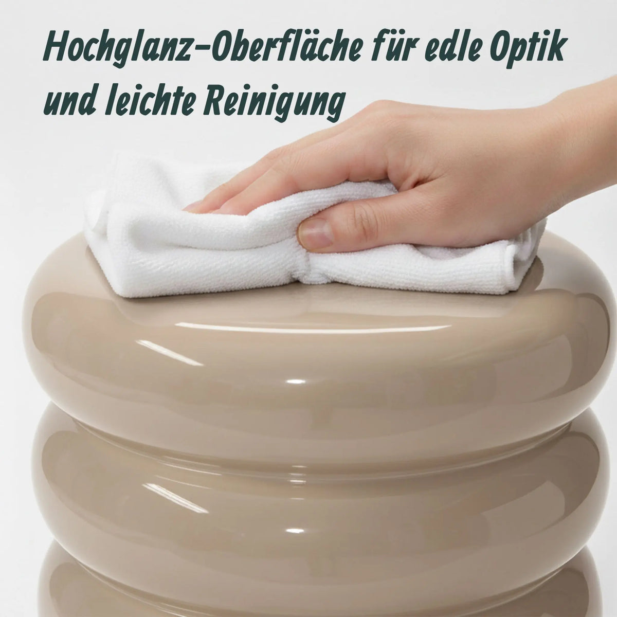 Beistelltisch Bubble-Design Beige von Relaxdays