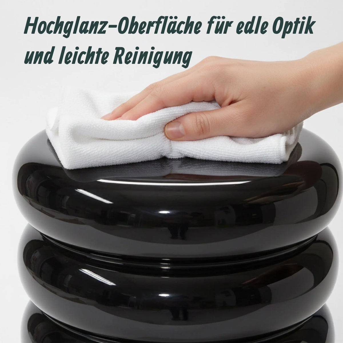 Beistelltisch Bubble-Design Schwarz von Relaxdays