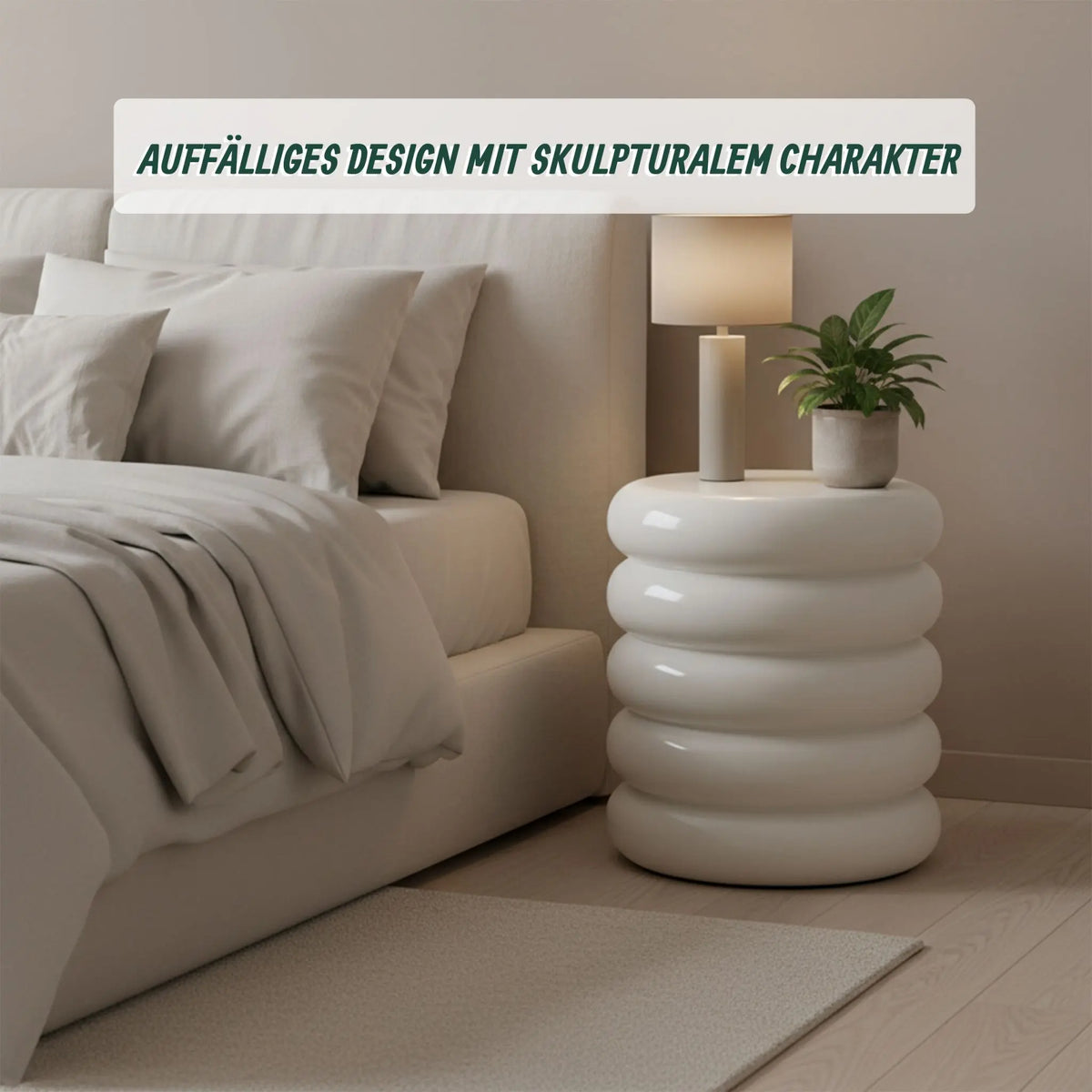 Beistelltisch Bubble-Design Weiss von Relaxdays