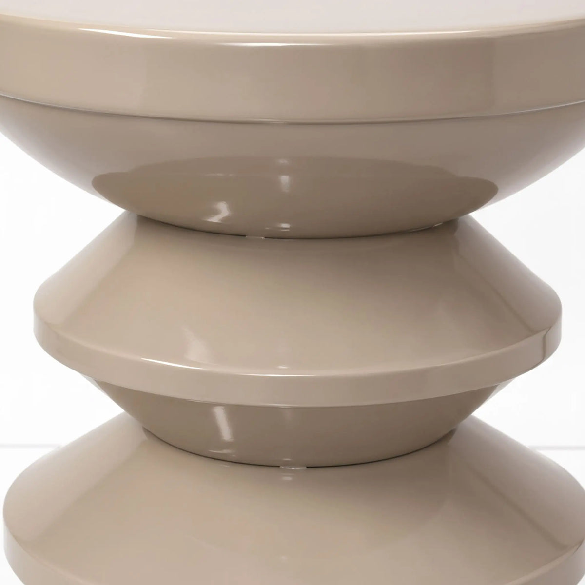 Beistelltisch Zick-Zack-Design Beige von Relaxdays