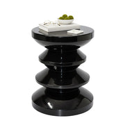 Beistelltisch Zick-Zack-Design Schwarz von Relaxdays