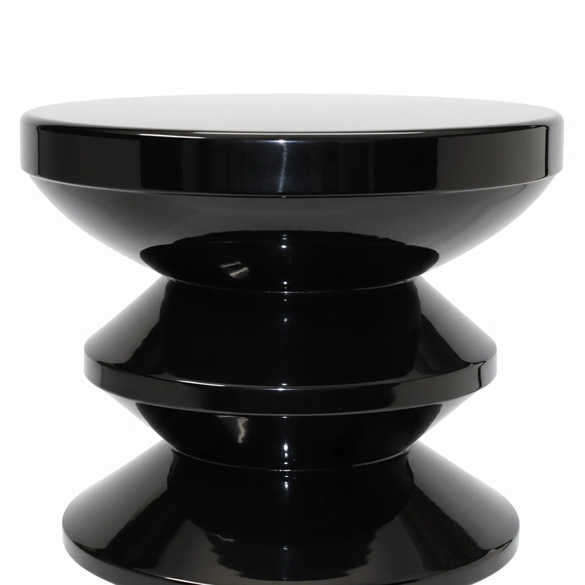 Beistelltisch Zick-Zack-Design Schwarz von Relaxdays