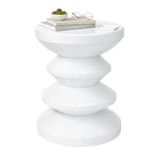 Beistelltisch Zick-Zack-Design Weiss von Relaxdays
