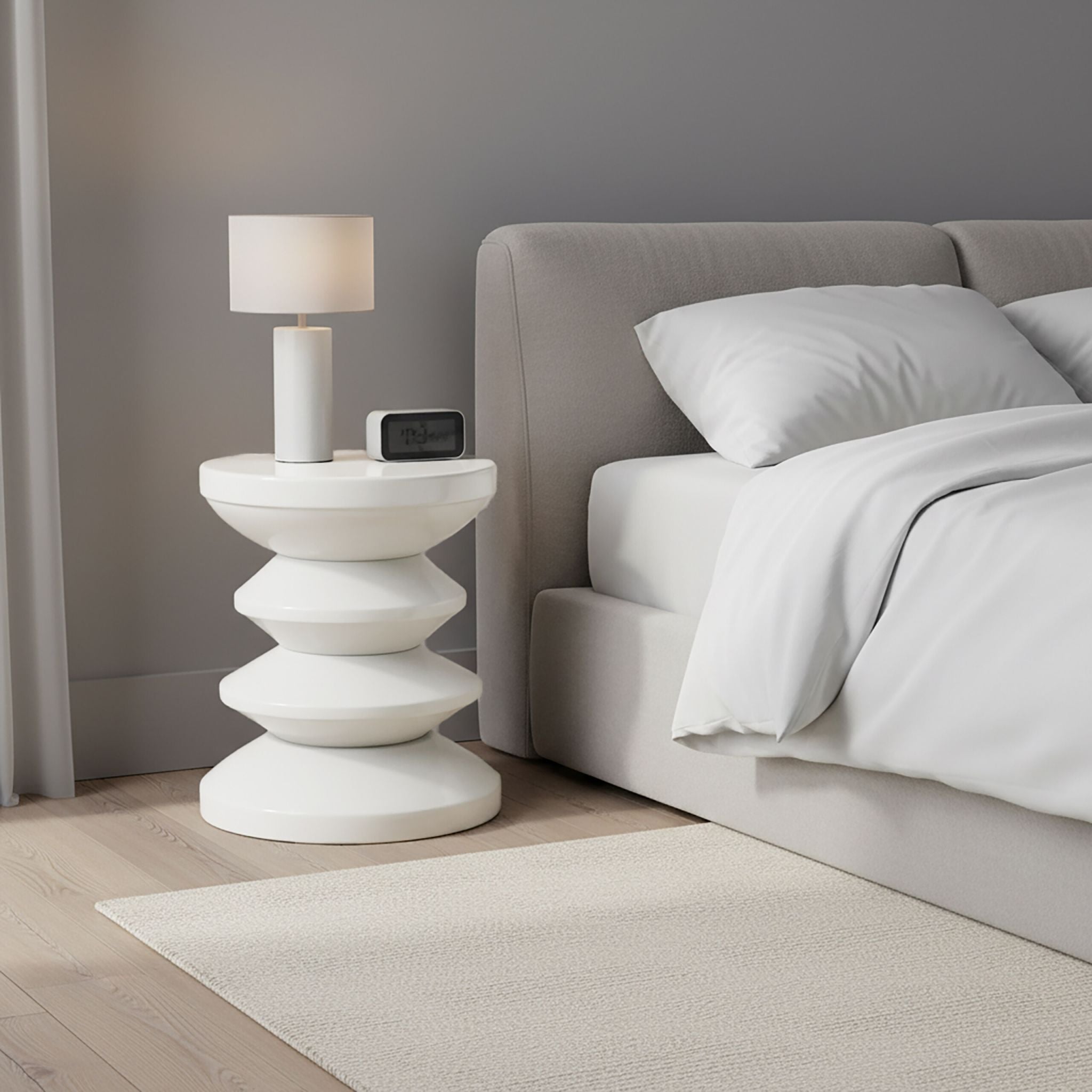 Beistelltisch Zick-Zack-Design Weiss von Relaxdays