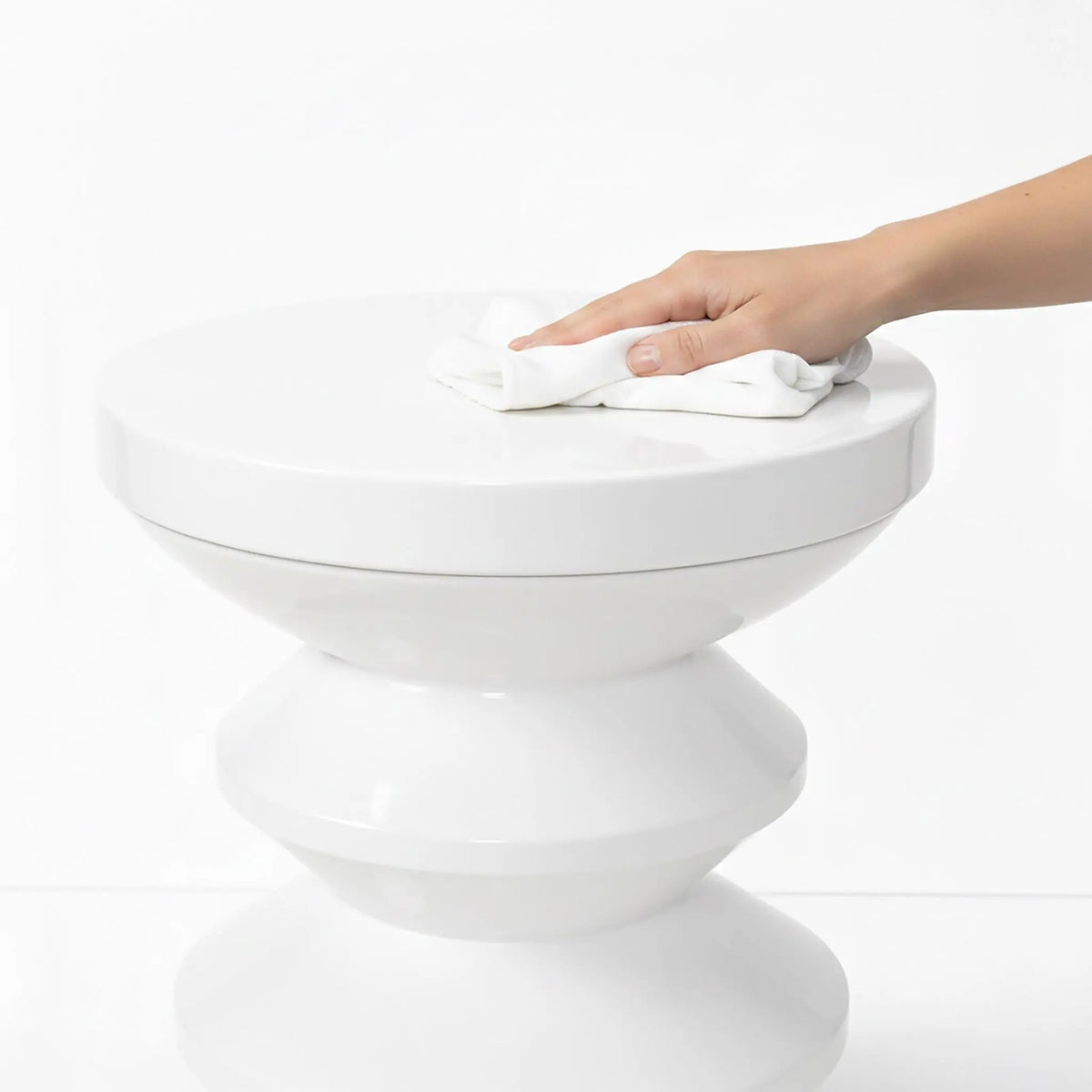 Beistelltisch Zick-Zack-Design Weiss von Relaxdays