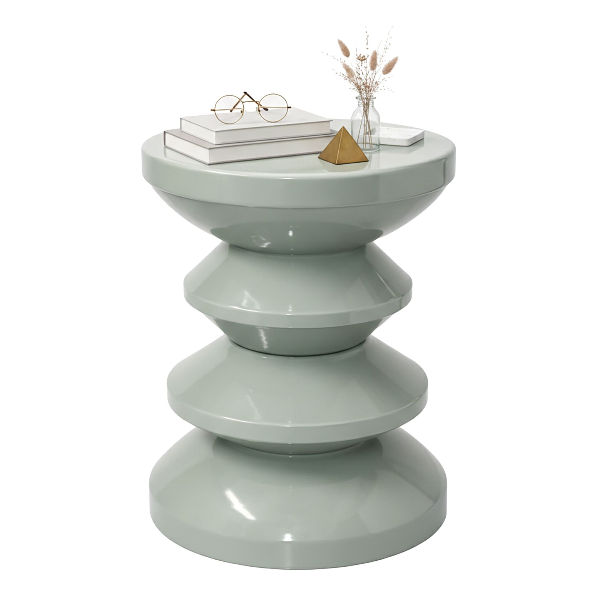 Beistelltisch Zick-Zack-Design Grün von Relaxdays