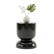 Beistelltisch Sanduhr-Design Schwarz von Relaxdays