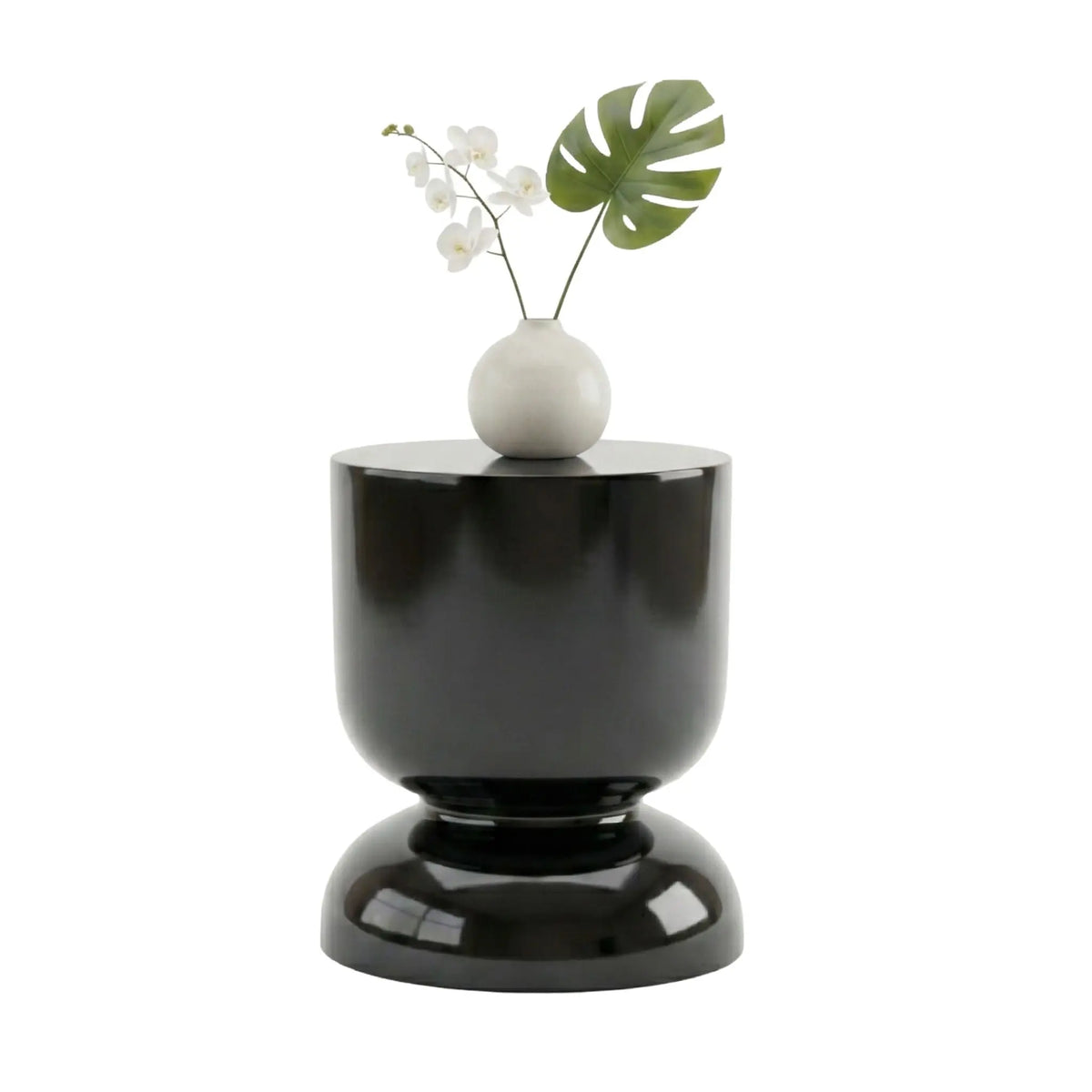 Beistelltisch Sanduhr-Design Schwarz von Relaxdays