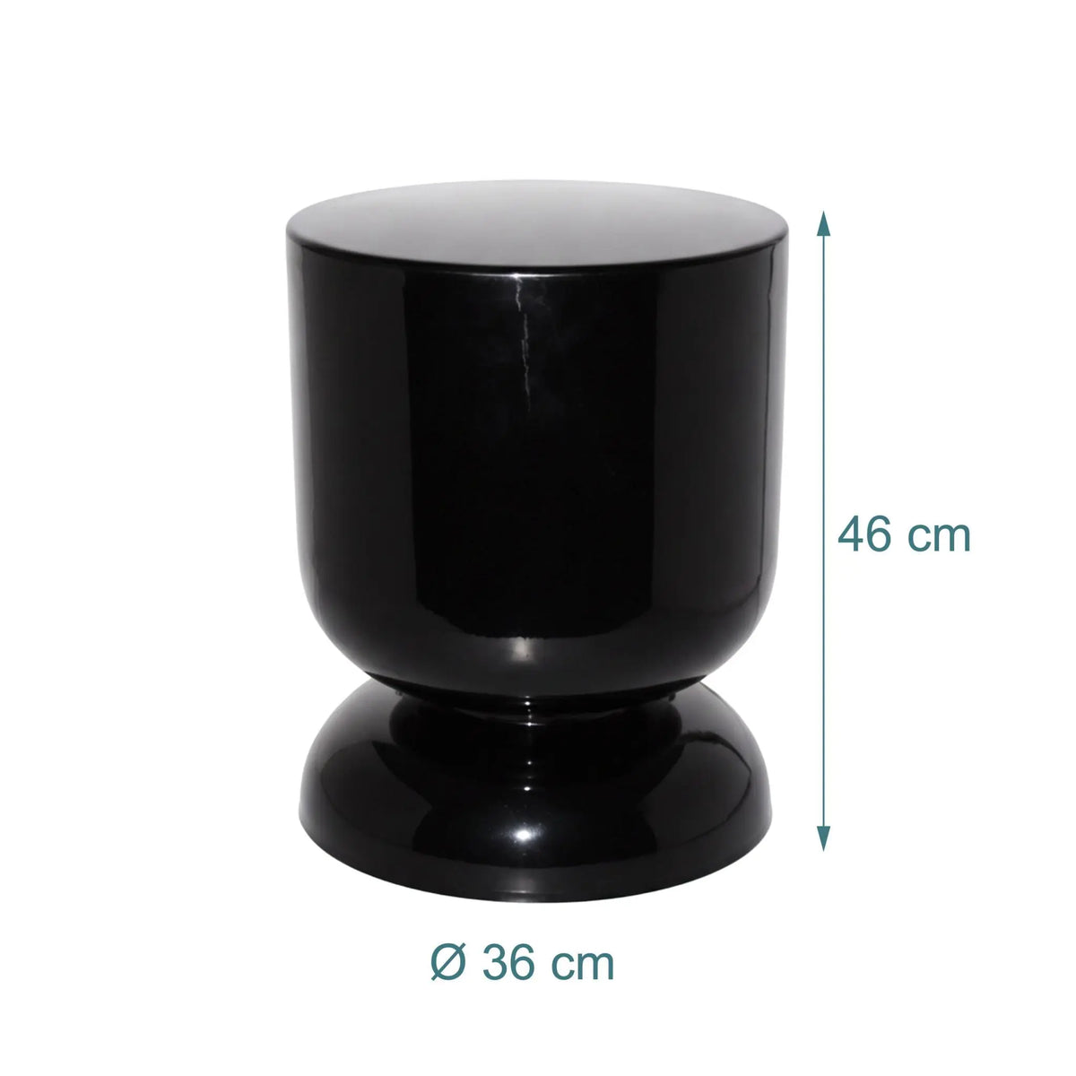 Beistelltisch Sanduhr-Design Schwarz von Relaxdays