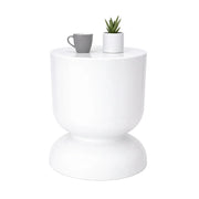 Beistelltisch Sanduhr-Design Weiss von Relaxdays