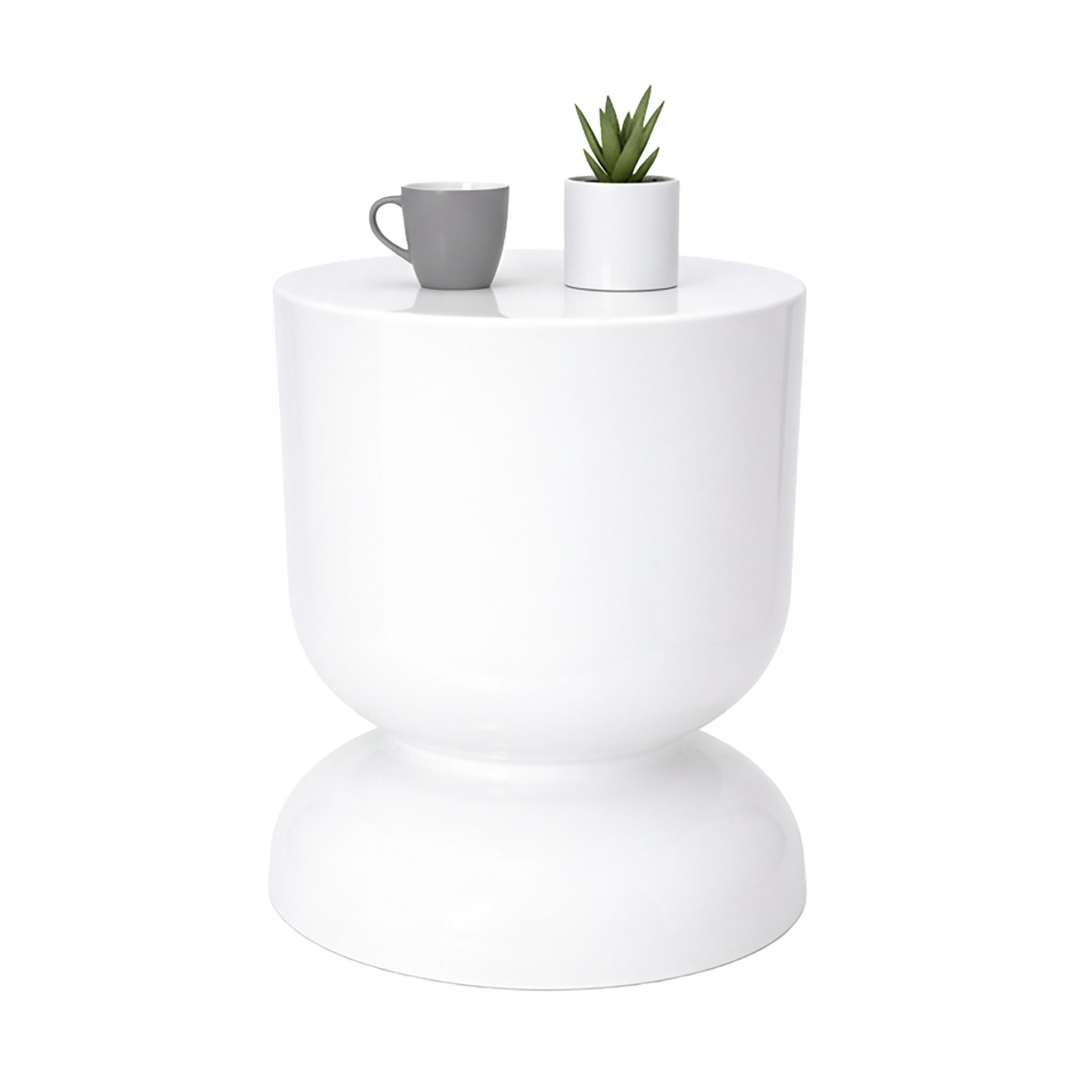 Beistelltisch Sanduhr-Design Weiss von Relaxdays