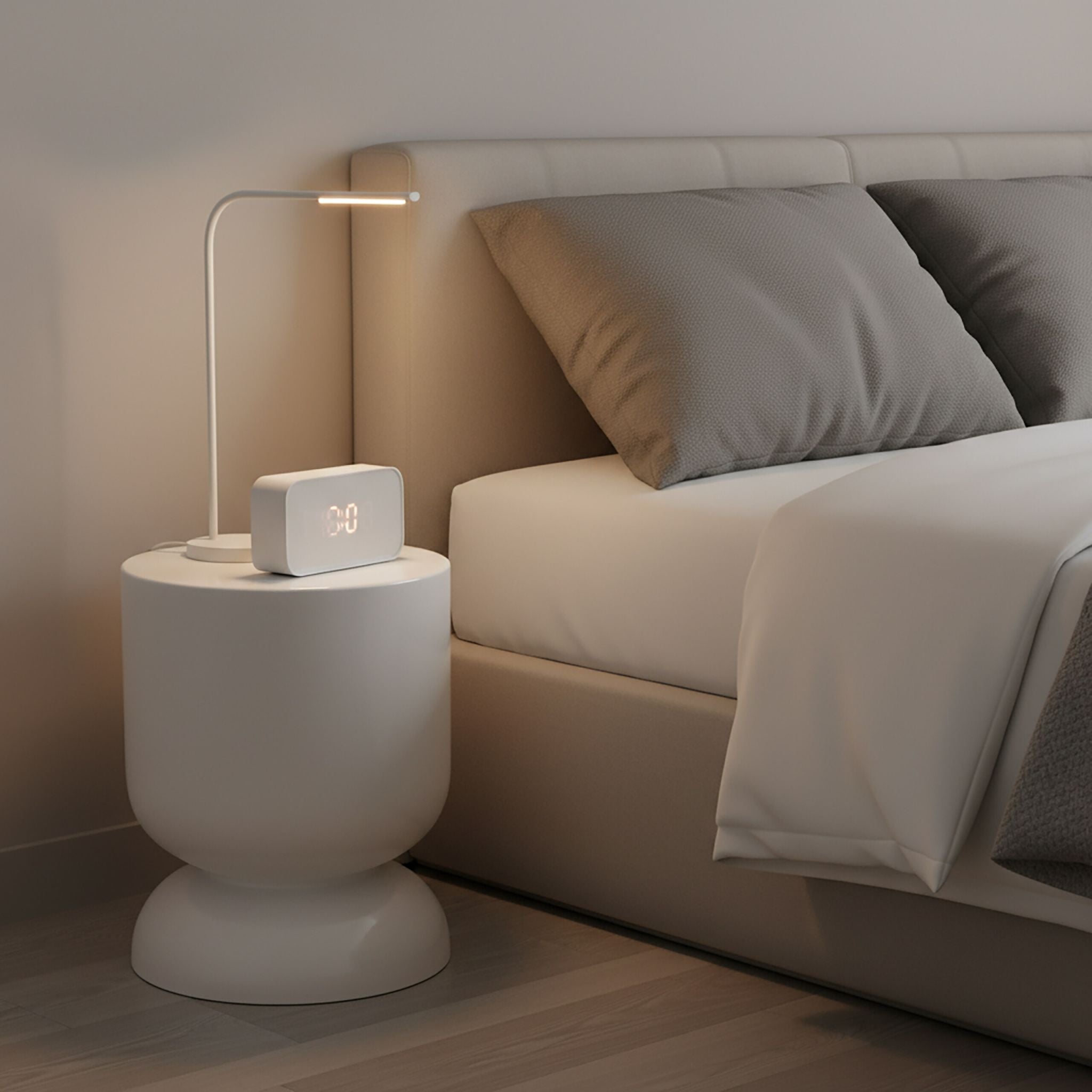 Beistelltisch Sanduhr-Design Weiss von Relaxdays