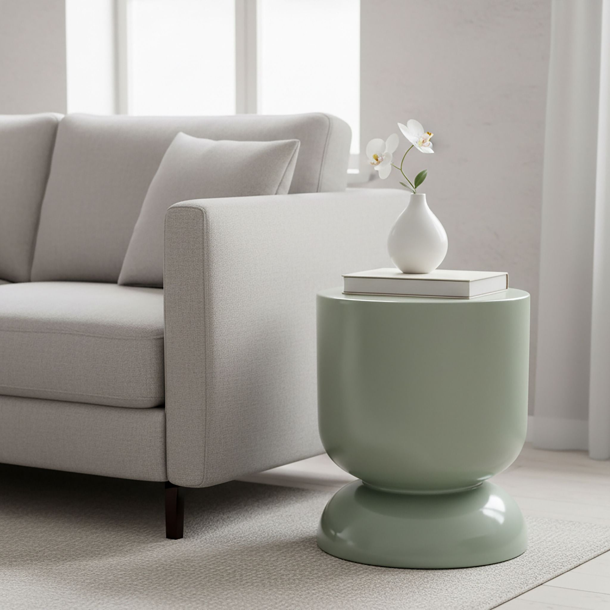 Beistelltisch Sanduhr-Design Grün von Relaxdays
