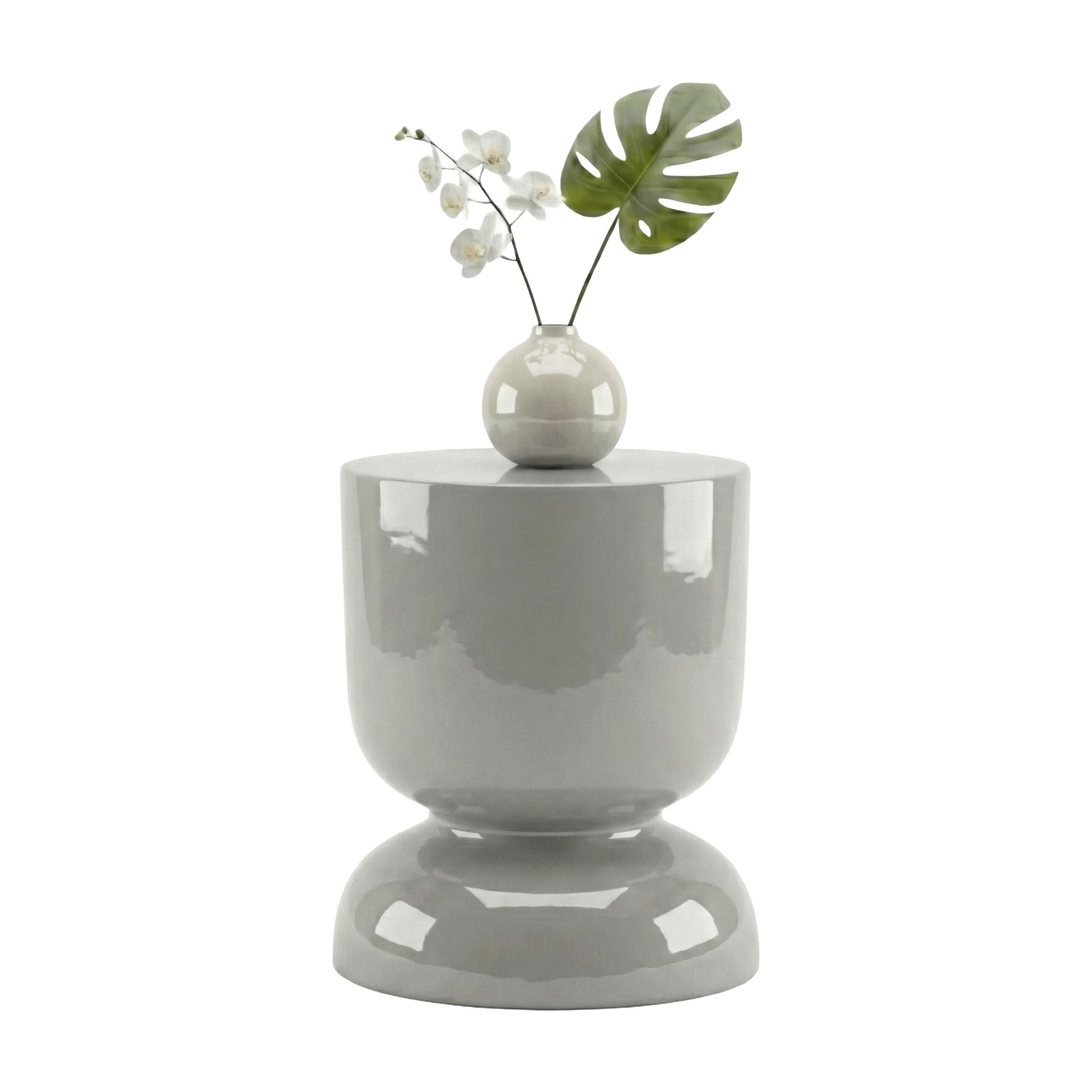 Beistelltisch Sanduhr-Design Grau von Relaxdays