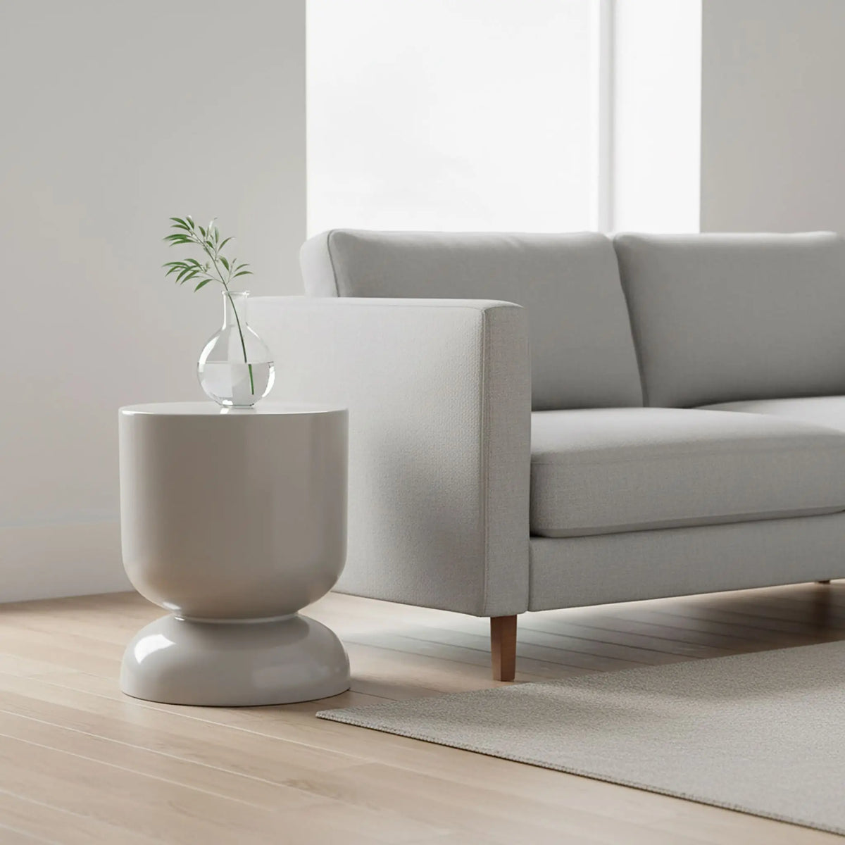 Beistelltisch Sanduhr-Design Grau von Relaxdays