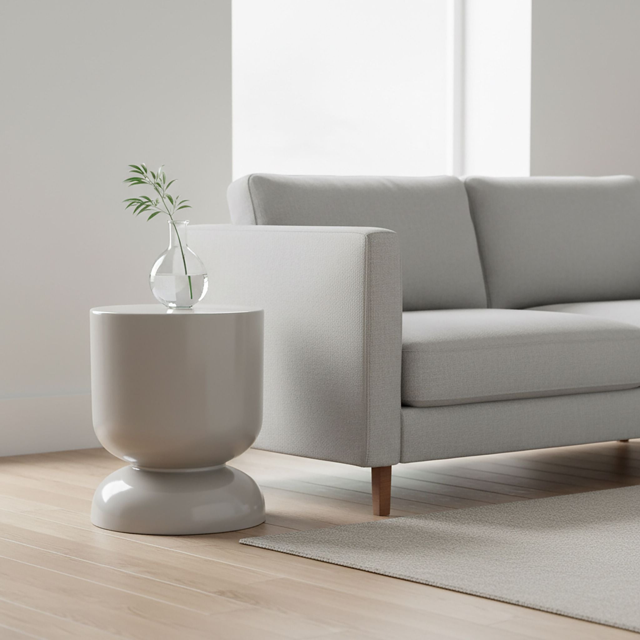 Beistelltisch Sanduhr-Design Grau von Relaxdays