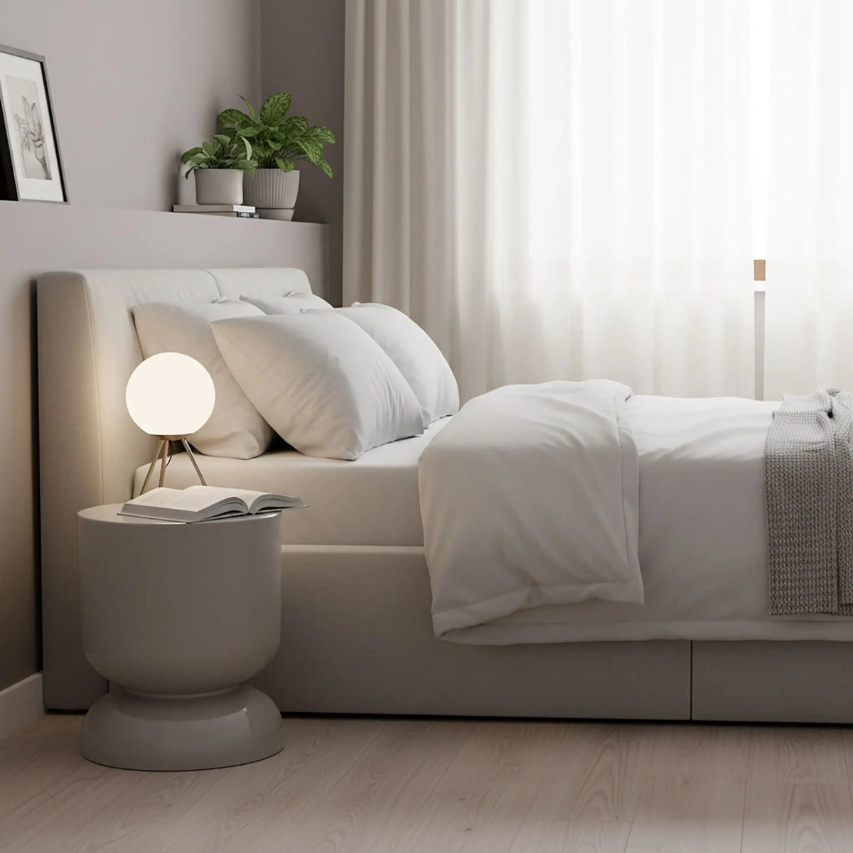 Beistelltisch Sanduhr-Design Grau von Relaxdays