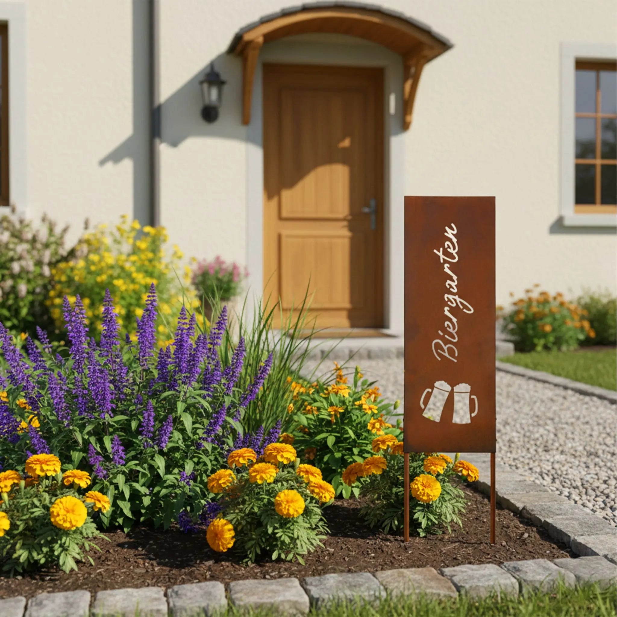 Edelrost Gartendeko zum Stecken Braun von Relaxdays