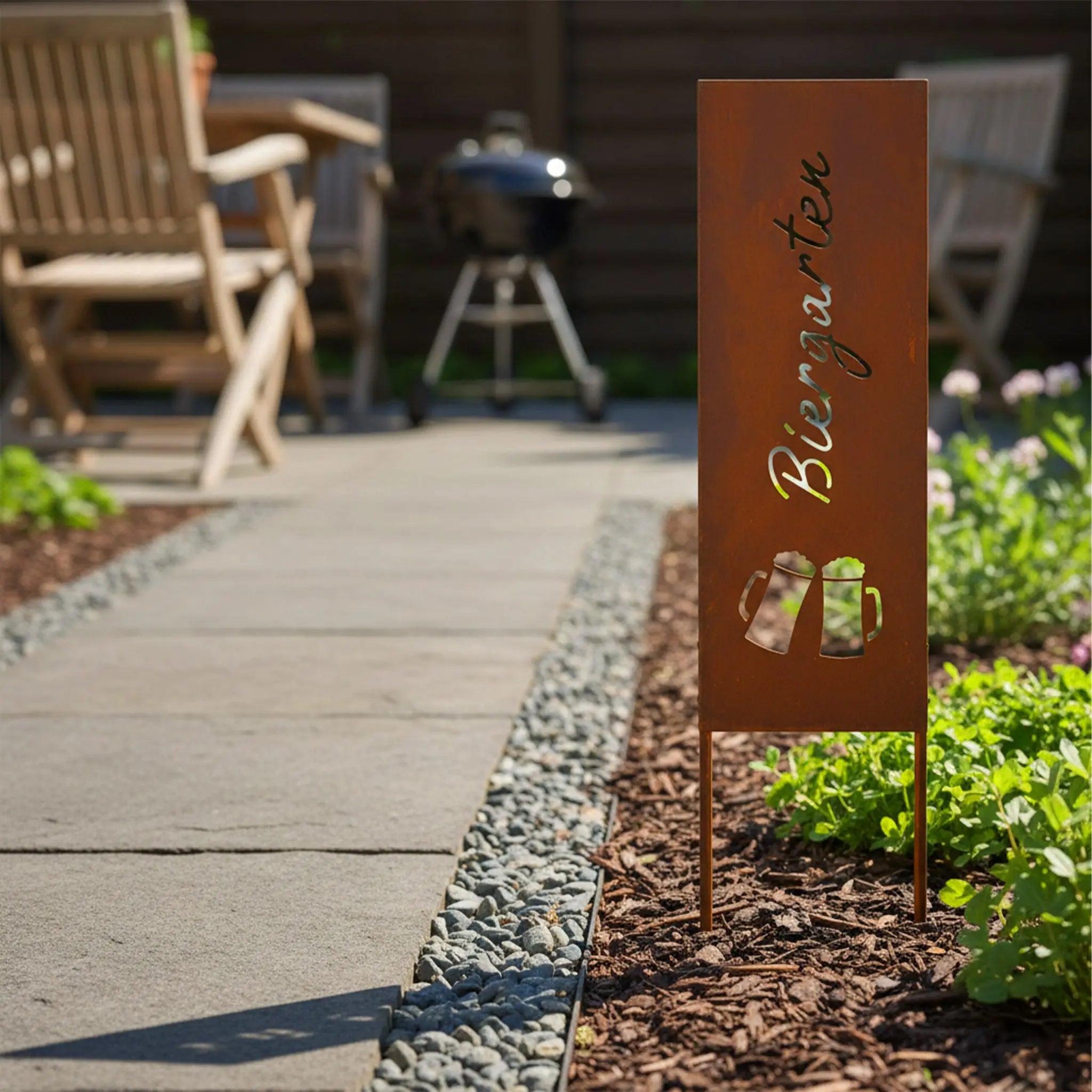 Edelrost Gartendeko zum Stecken Braun von Relaxdays