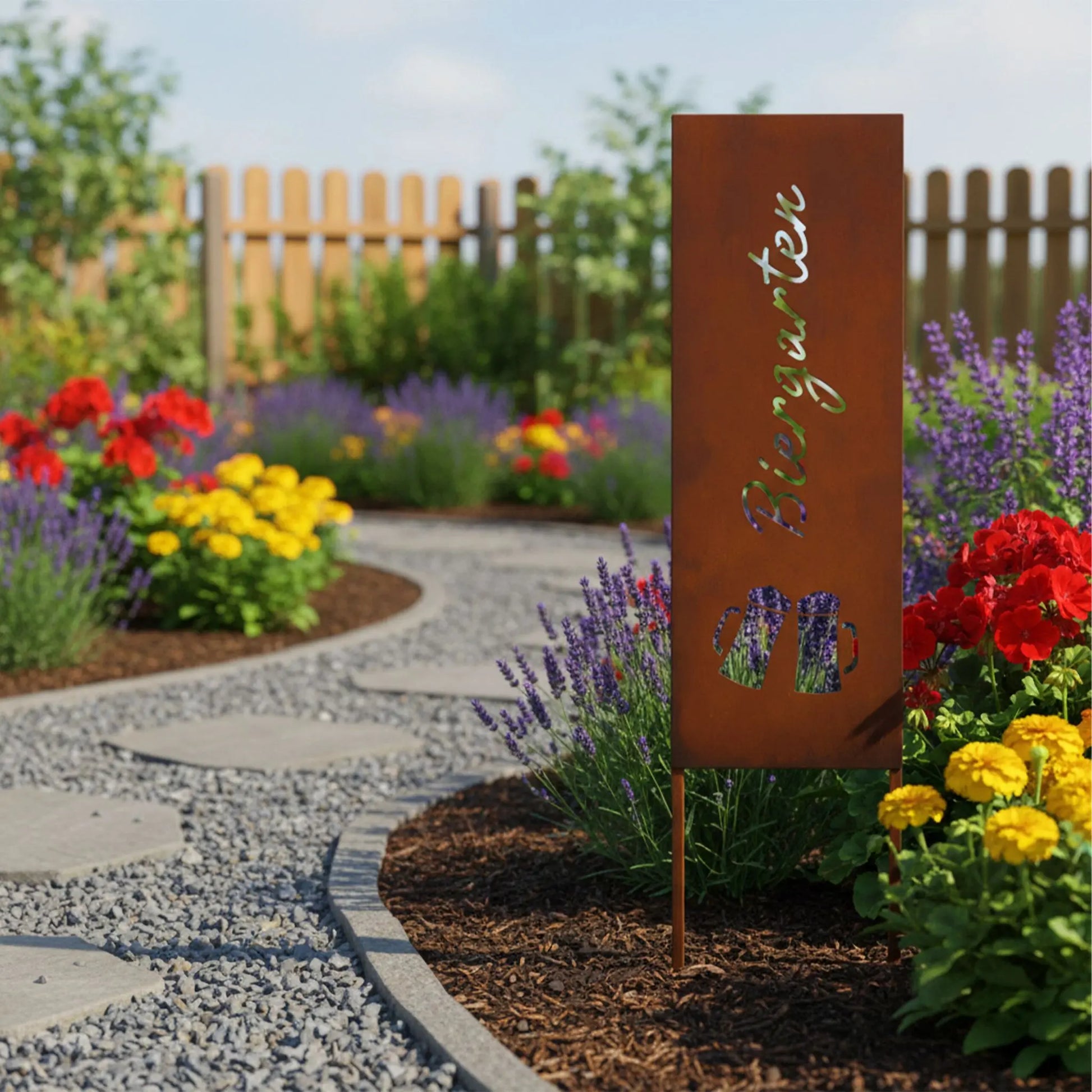 Edelrost Gartendeko zum Stecken Braun von Relaxdays