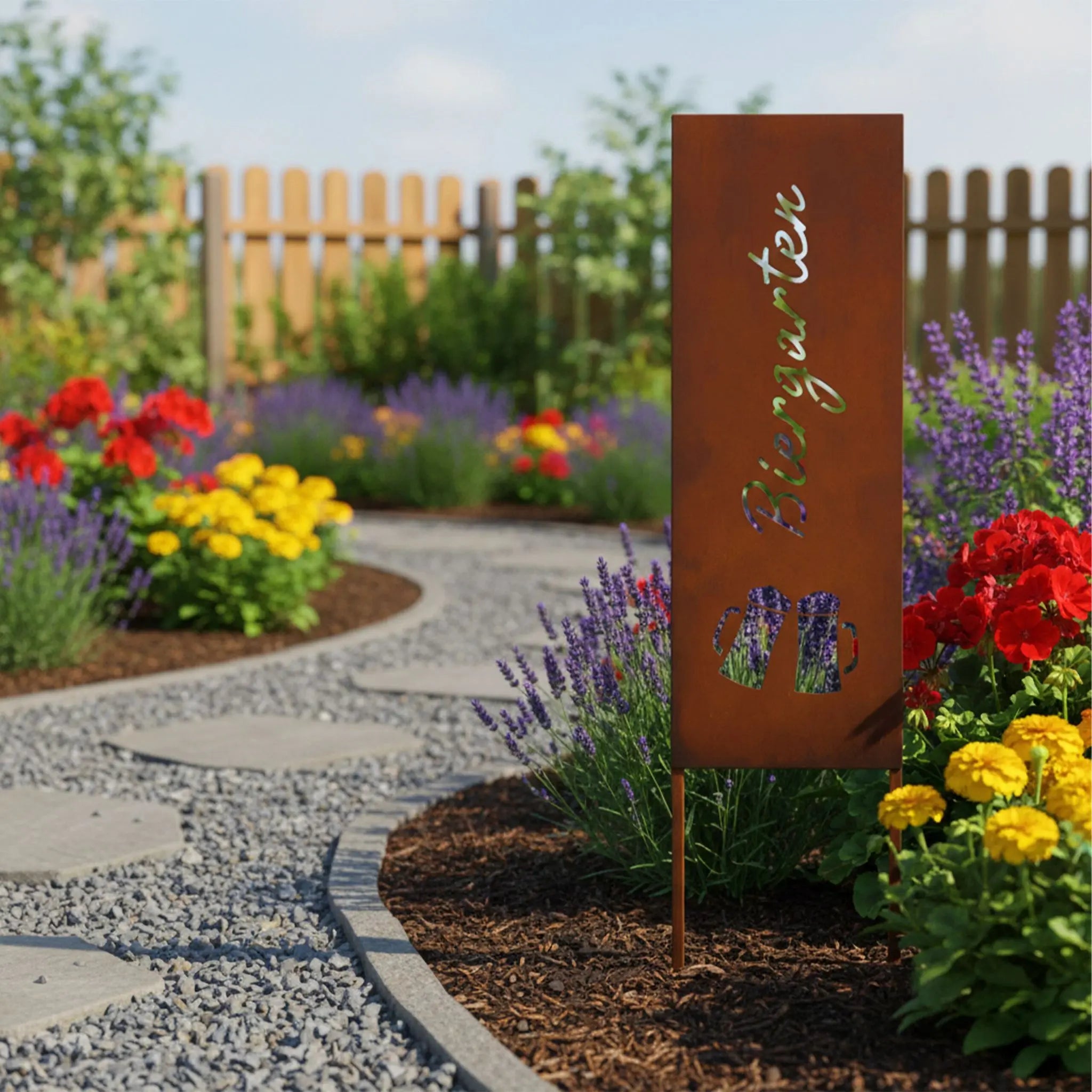 Edelrost Gartendeko zum Stecken Braun von Relaxdays