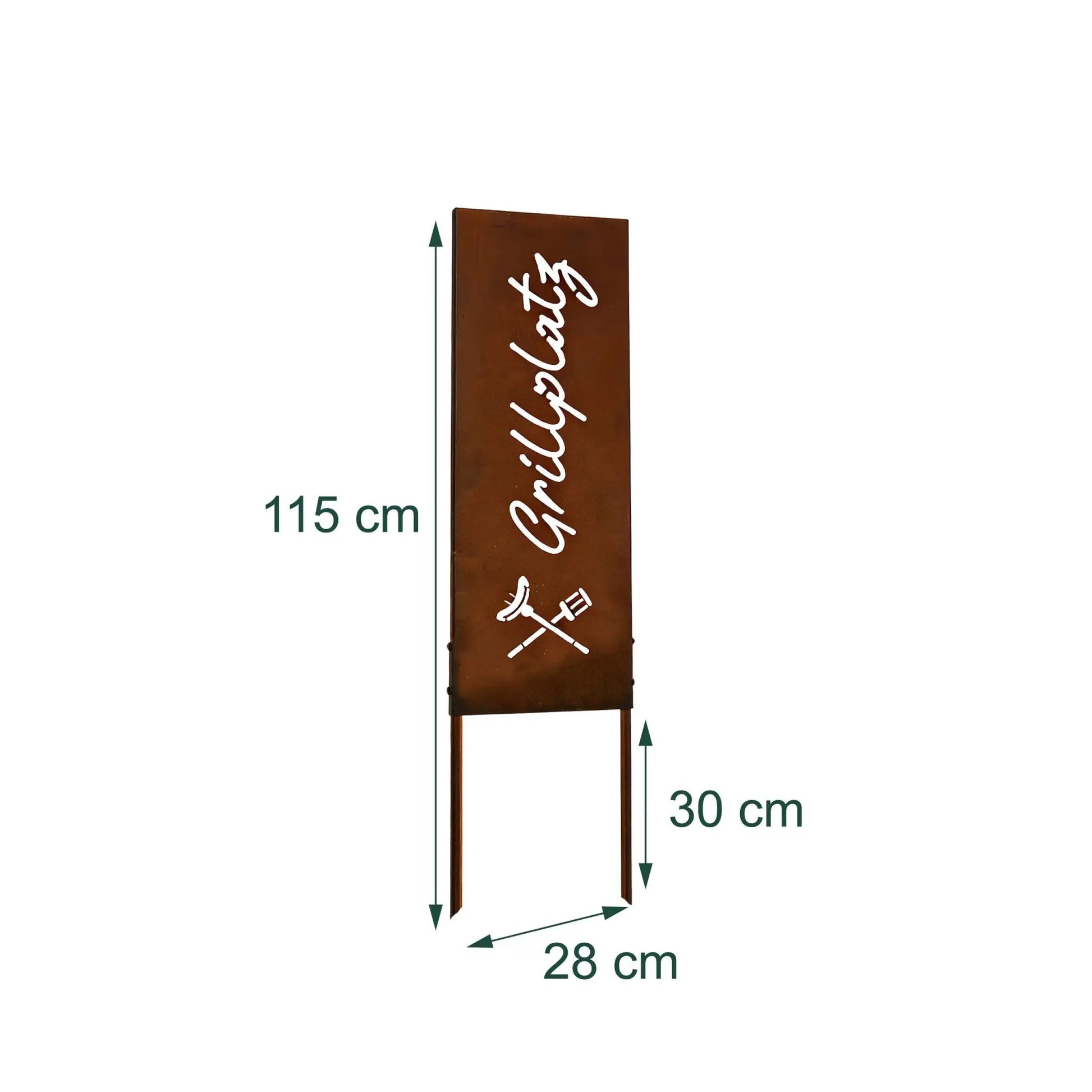 Edelrost Gartendeko zum Stecken Braun von Relaxdays
