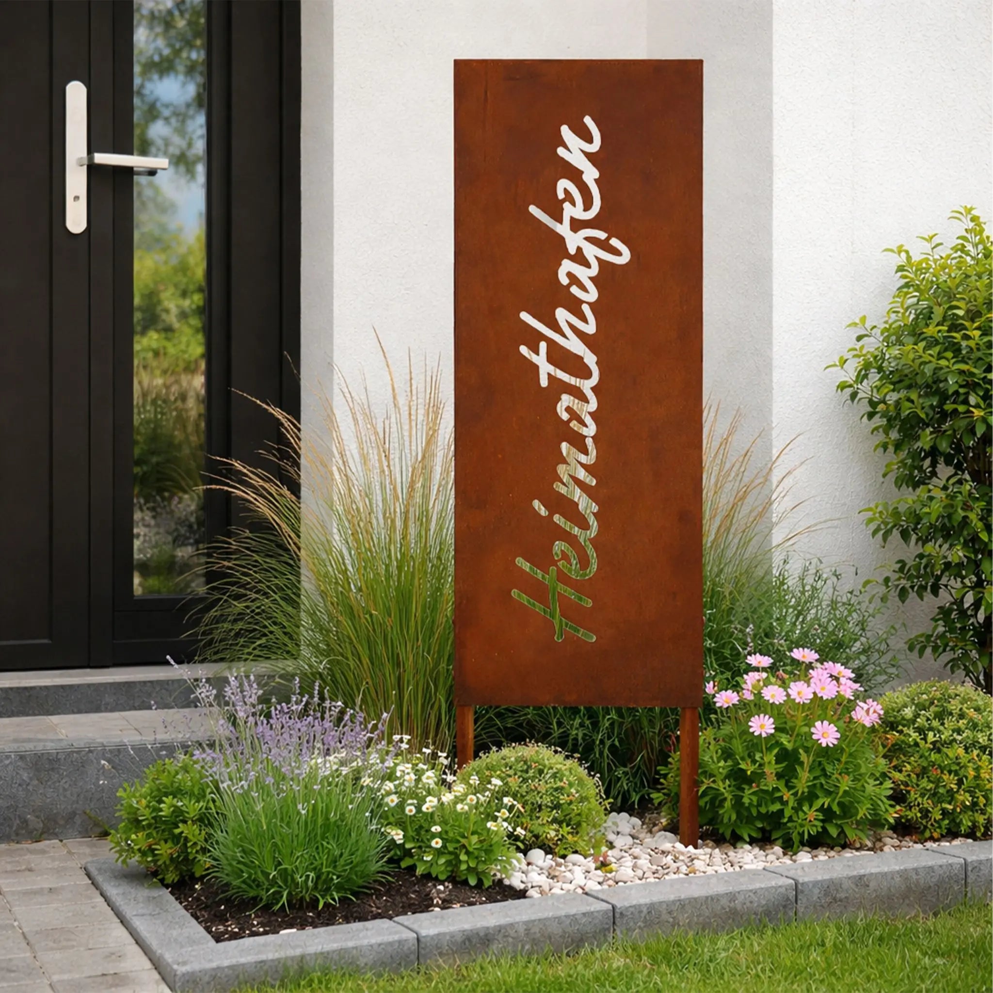 Edelrost Gartendeko zum Stecken Braun von Relaxdays