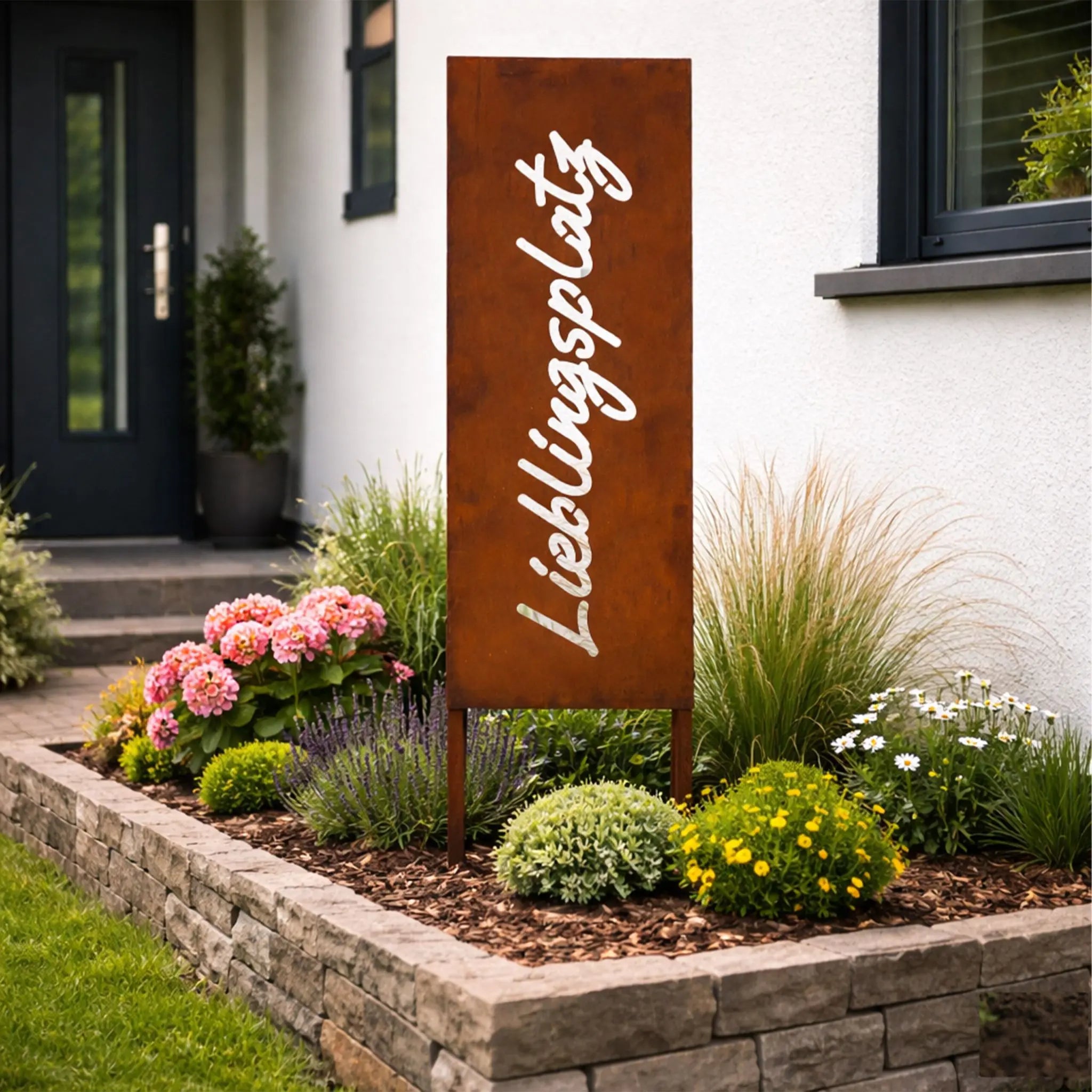 Edelrost Gartendeko zum Stecken Braun von Relaxdays