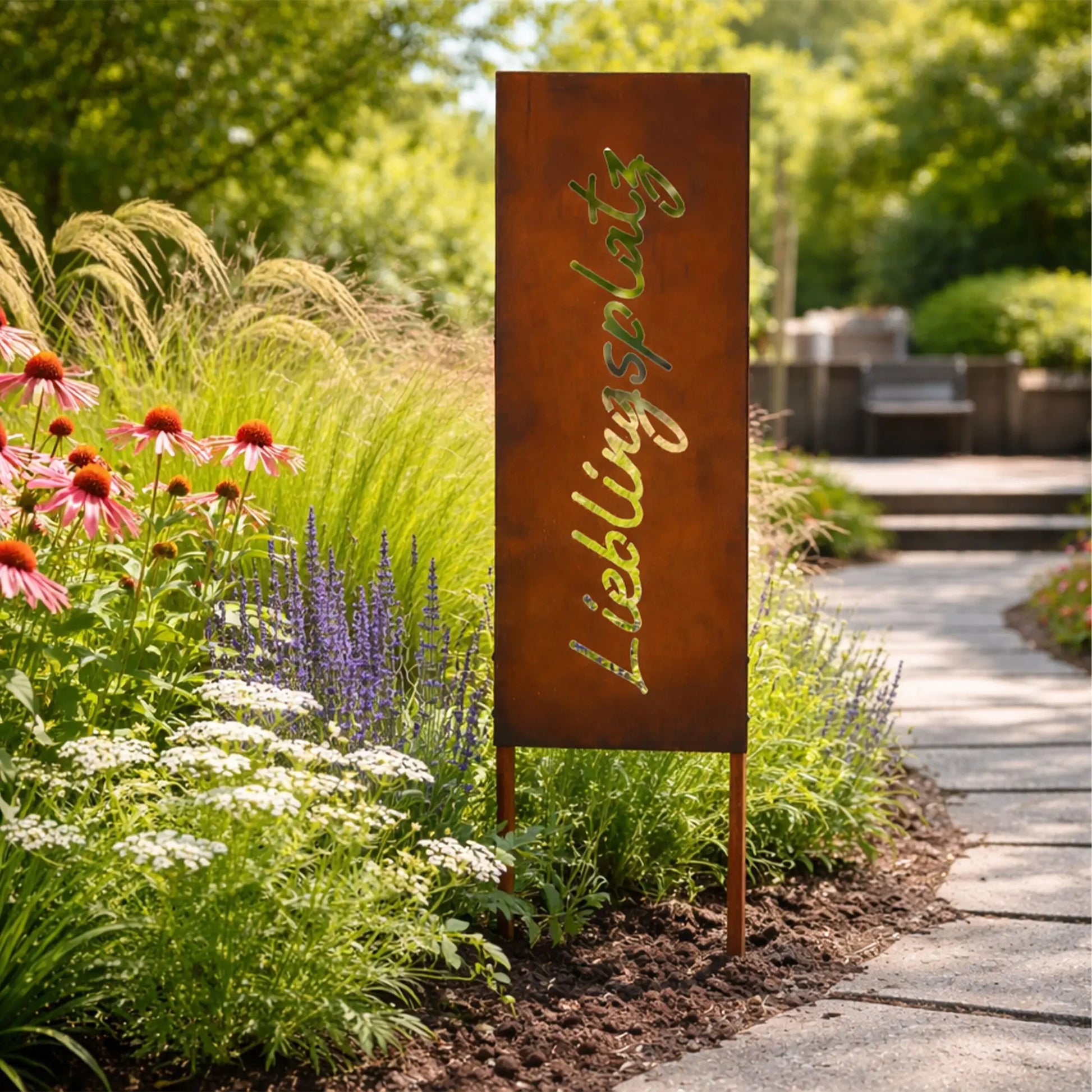 Edelrost Gartendeko zum Stecken Braun von Relaxdays