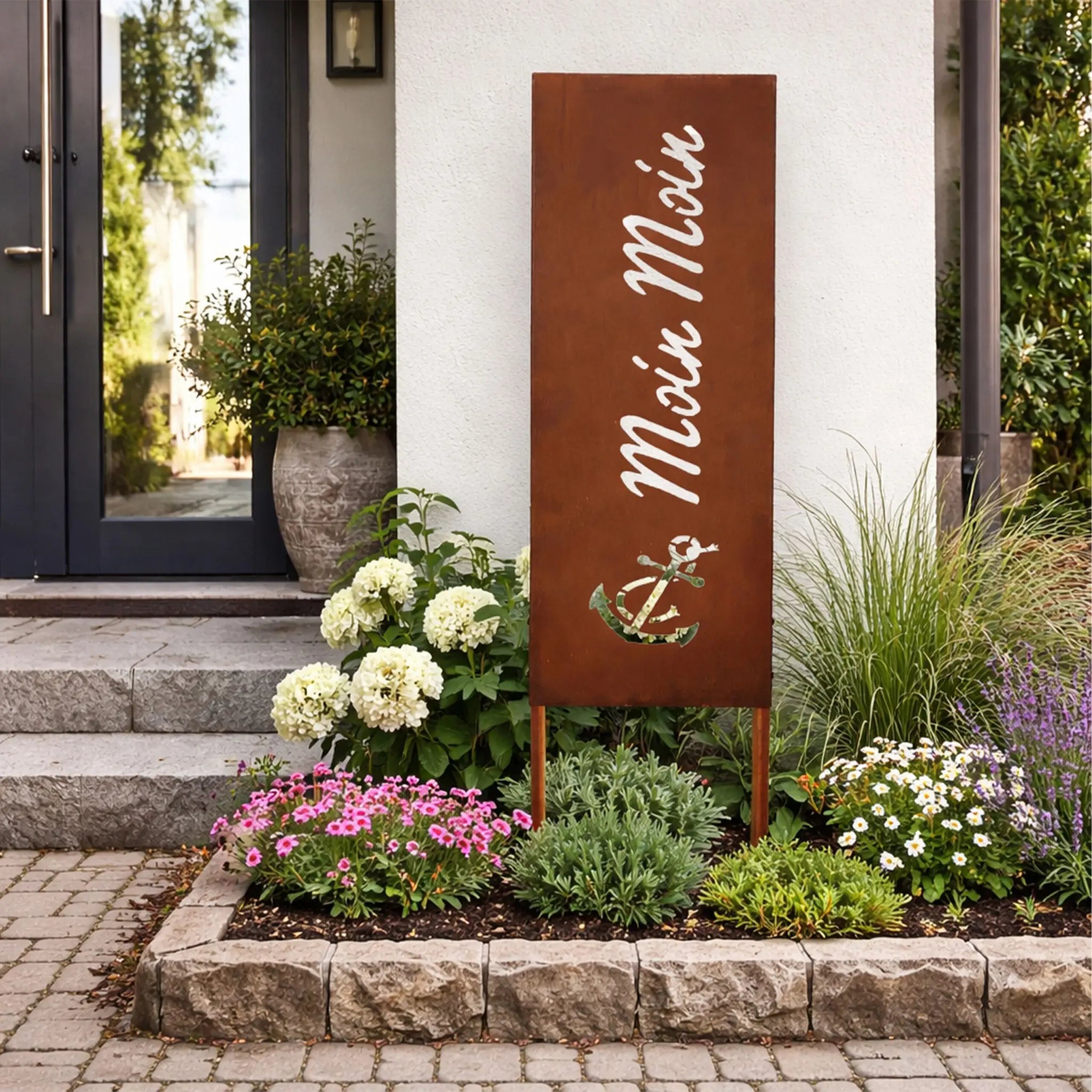 Edelrost Gartendeko zum Stecken Braun von Relaxdays