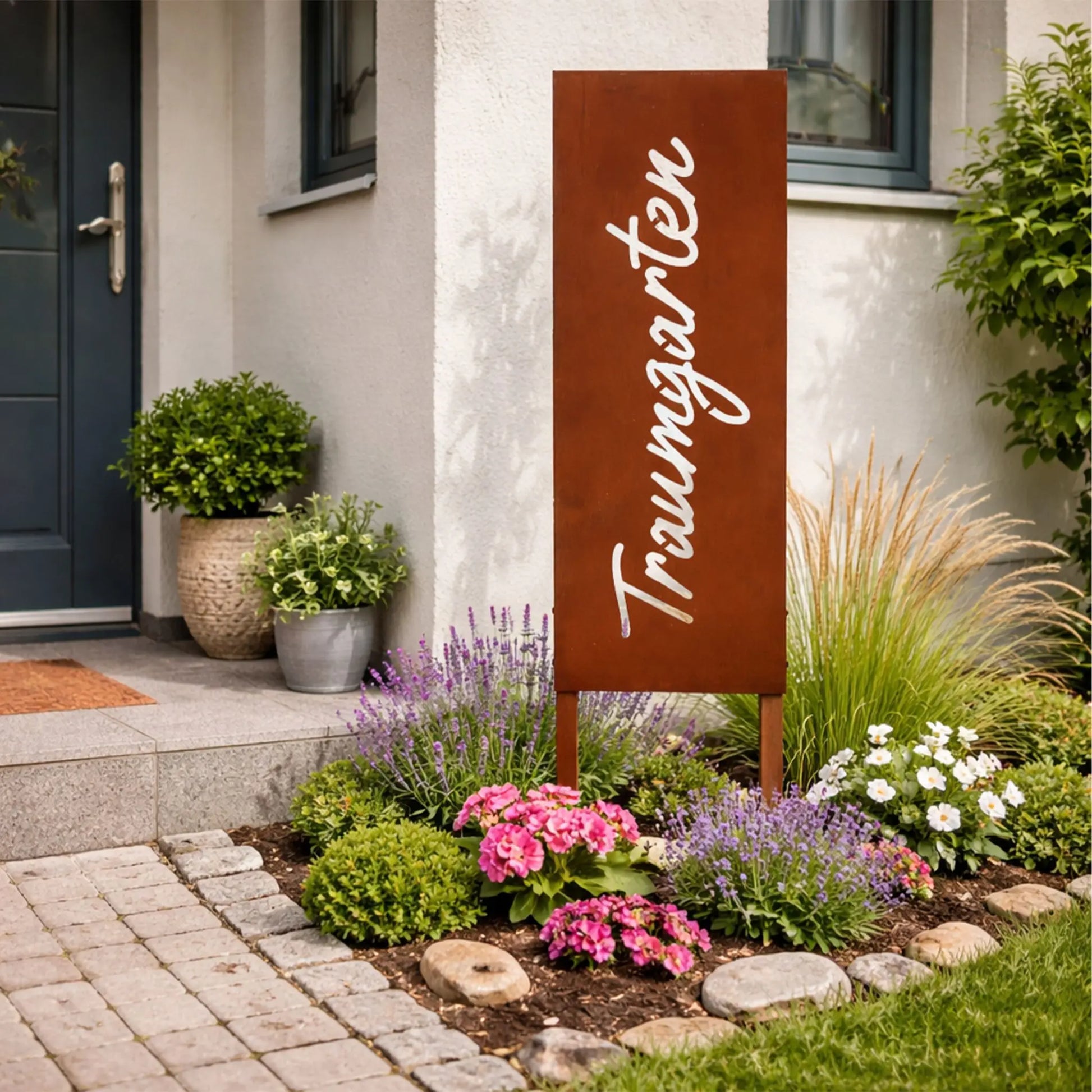 Edelrost Gartendeko zum Stecken Braun von Relaxdays