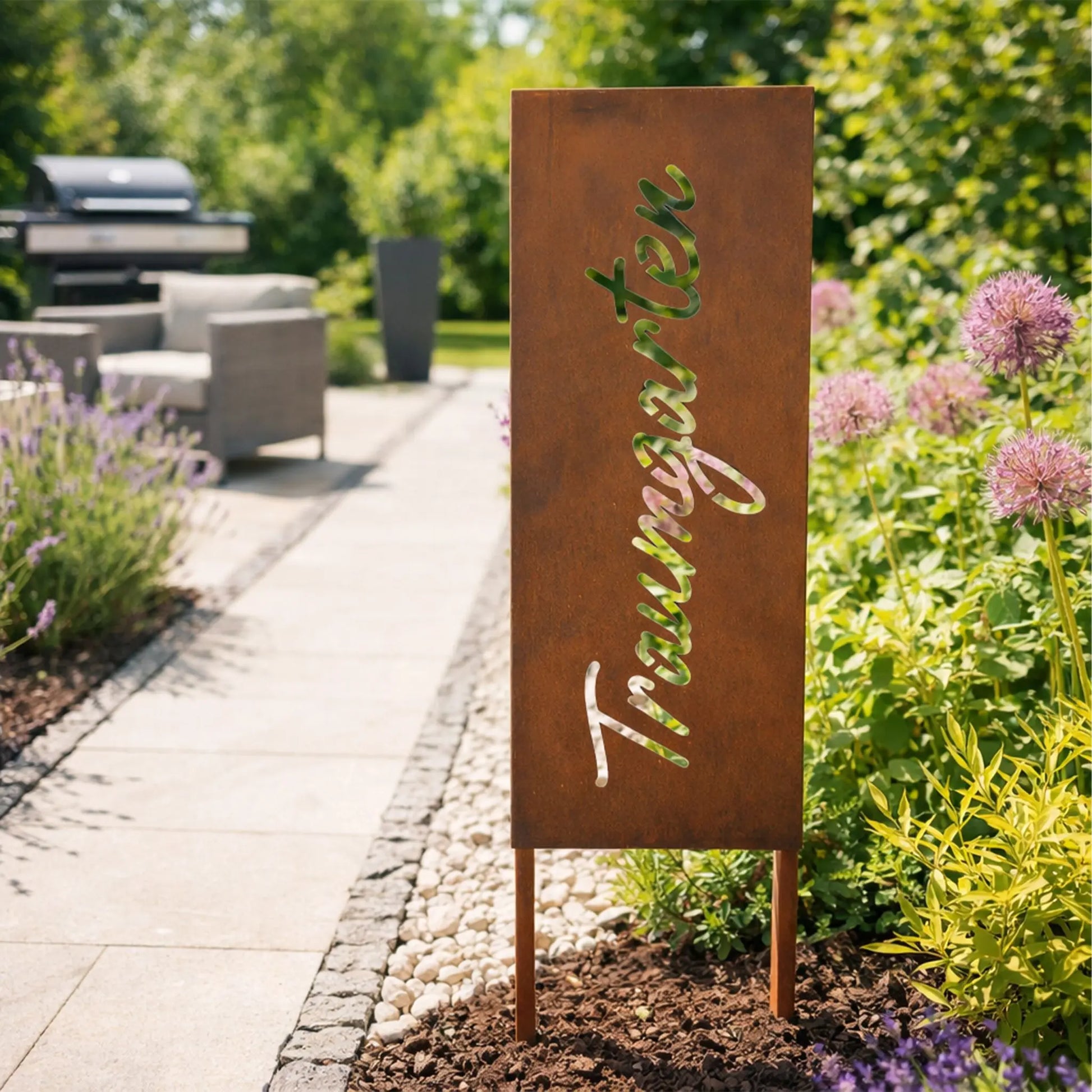 Edelrost Gartendeko zum Stecken Braun von Relaxdays