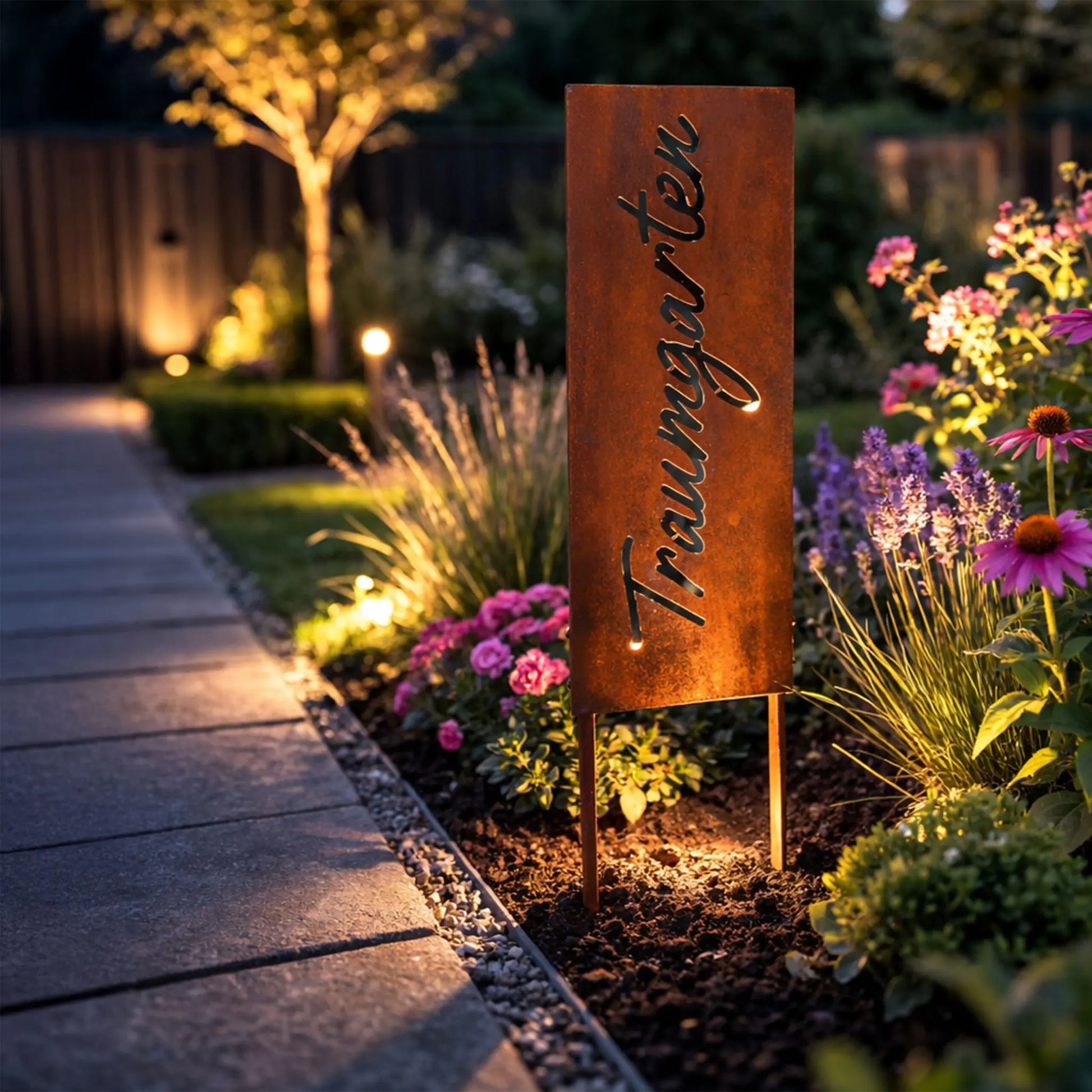 Edelrost Gartendeko zum Stecken Braun von Relaxdays