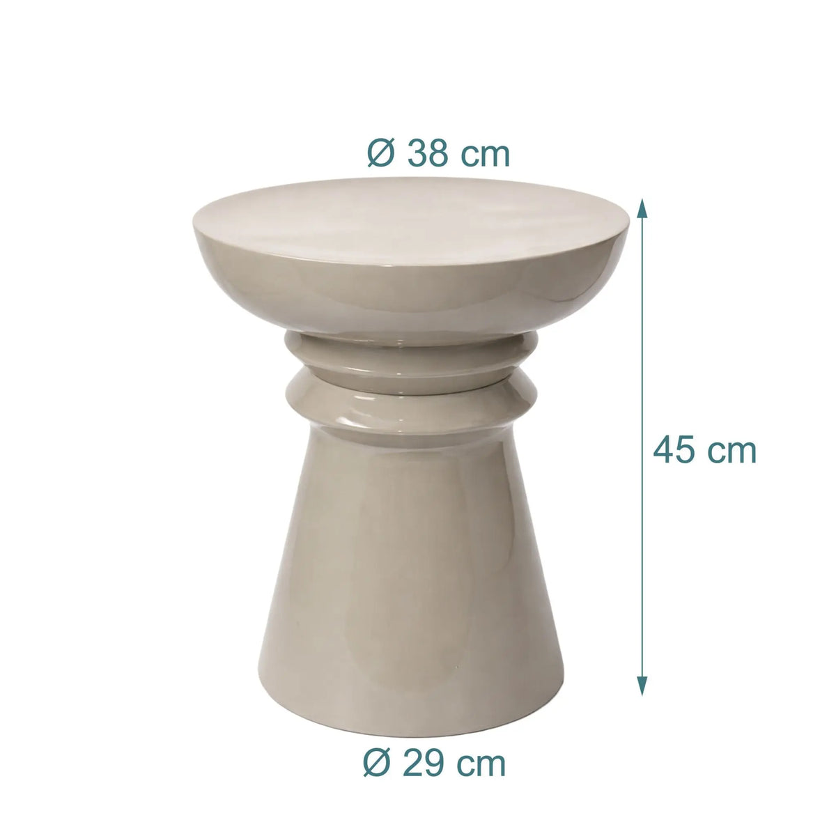 Beistelltisch Kegel-Design Beige von Relaxdays