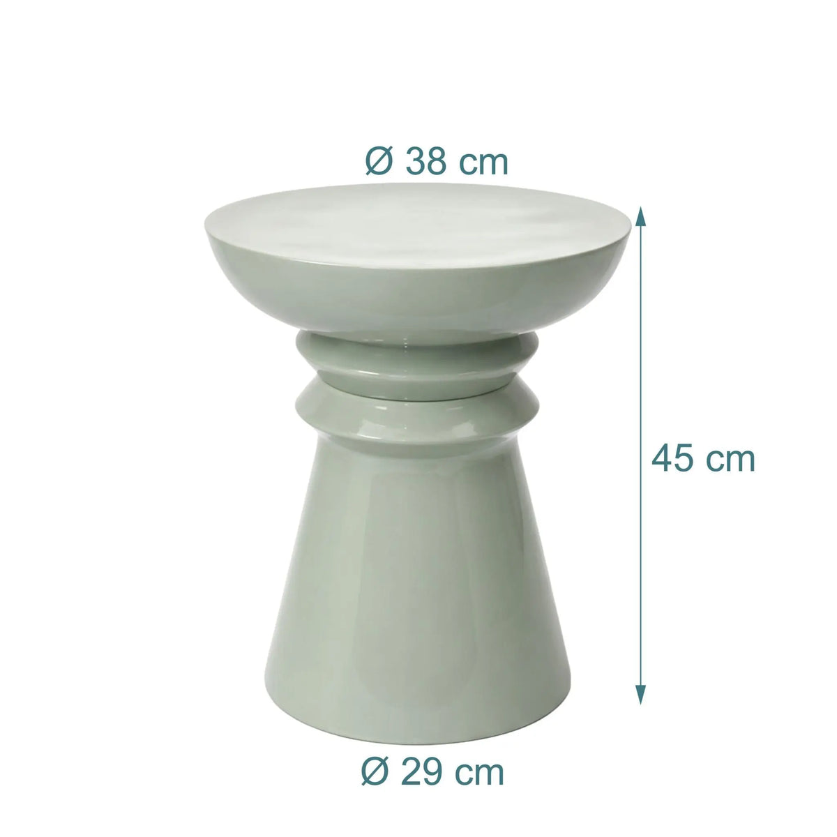 Beistelltisch Kegel-Design Grün von Relaxdays