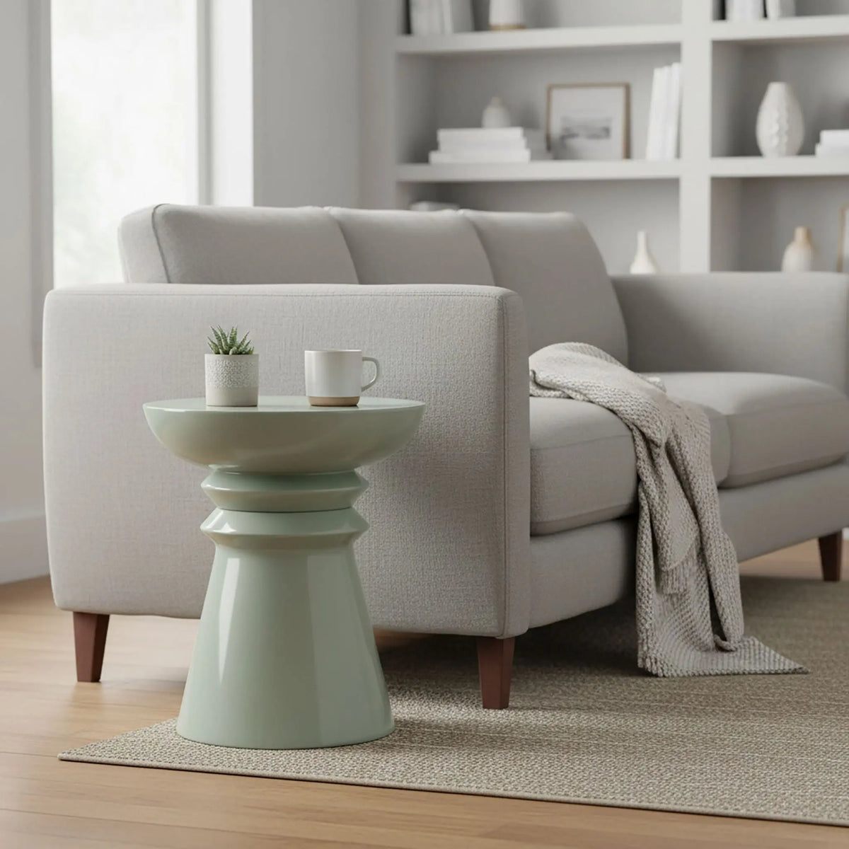 Beistelltisch Kegel-Design Grün von Relaxdays
