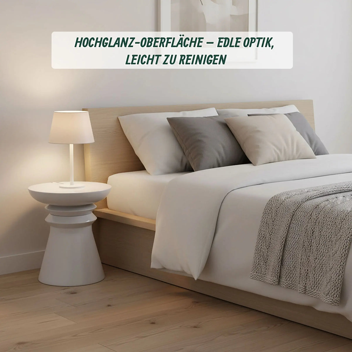 Beistelltisch Kegel-Design Grau von Relaxdays