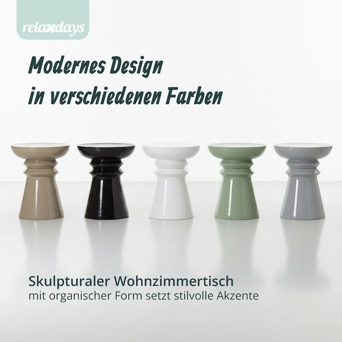 Beistelltisch Kegel-Design Grau von Relaxdays