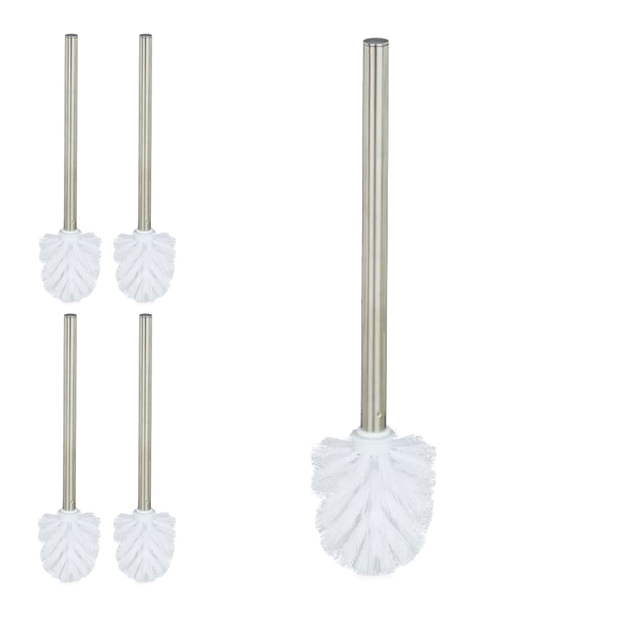 WC Bürste 5er-Set 8cm Weiss-Silber