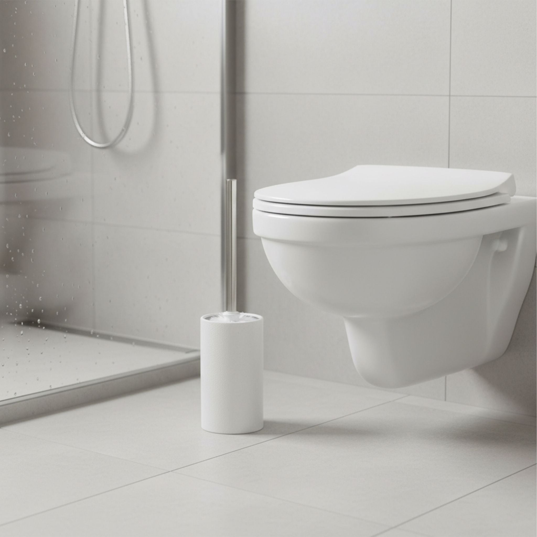 WC Bürste 5er-Set 8cm Weiss-Silber