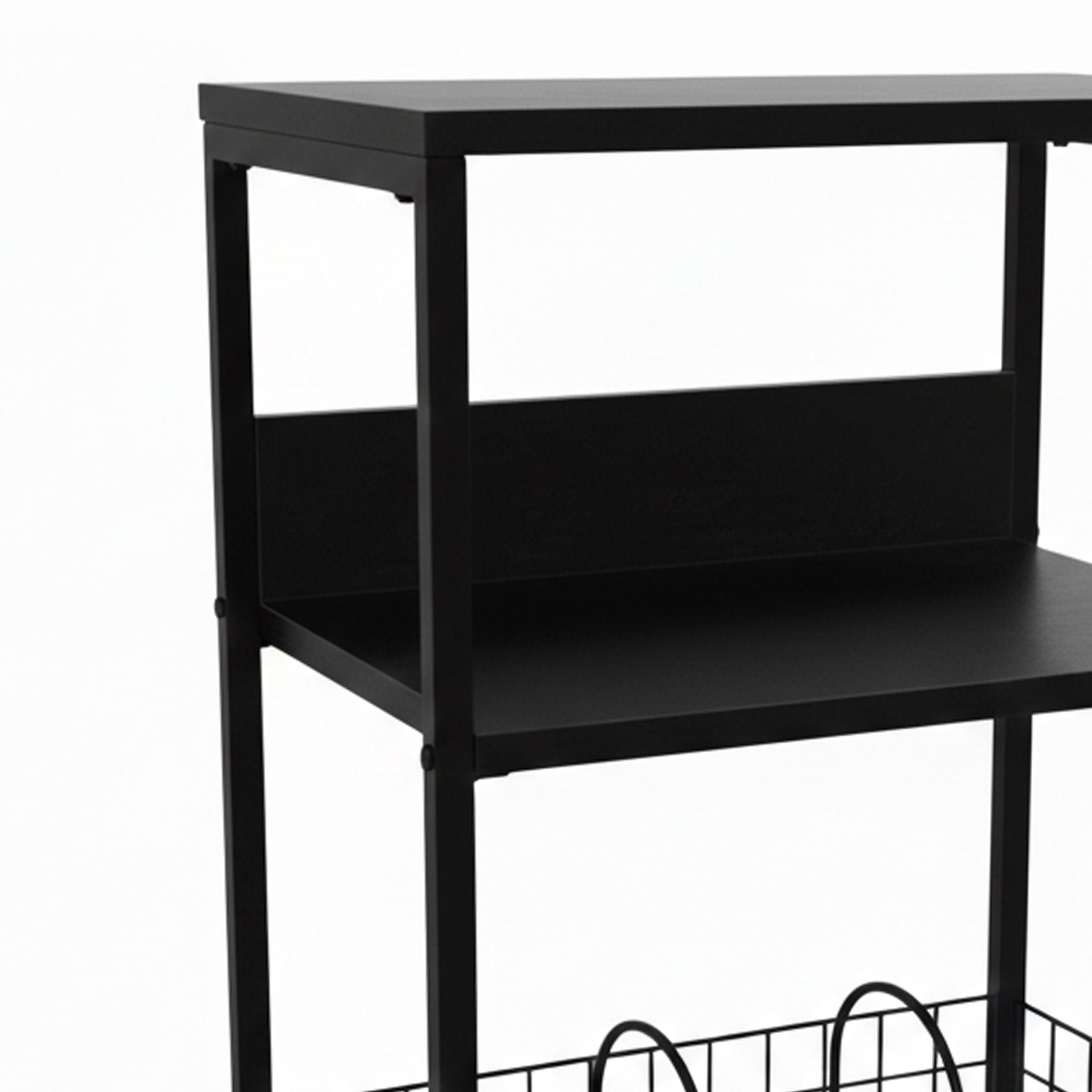 Plattenspieler Tisch Schwarz von Relaxdays